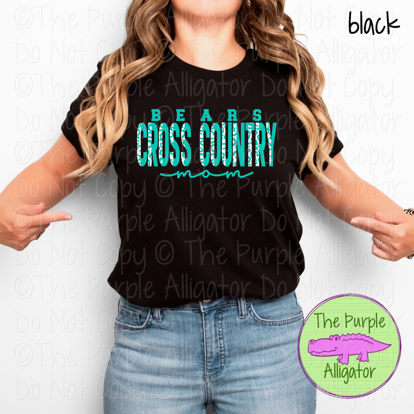 Bears Cross Country Mom SC7 Mascot School Spirit - CHOOSE YOUR DESIGN COLORS (d2f TPA)