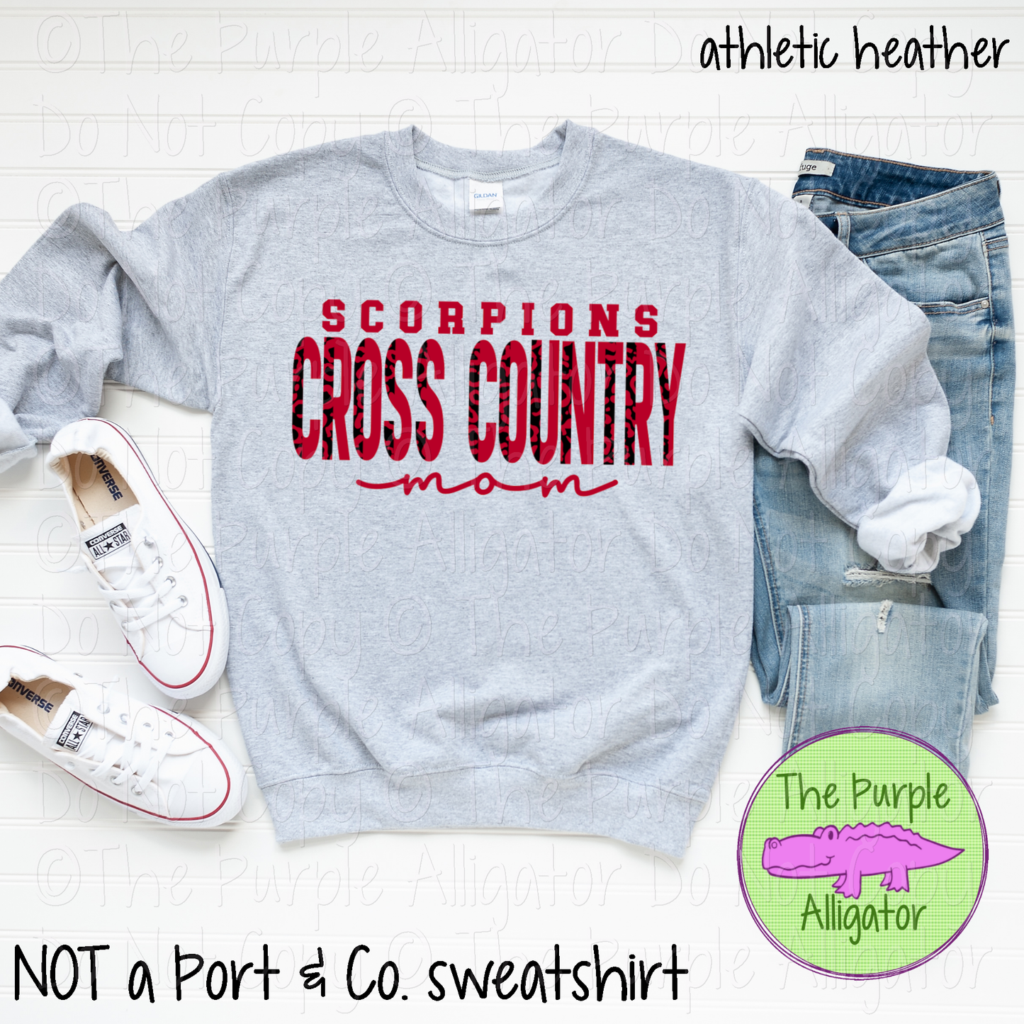 Scorpions Cross Country Mom SC7 Mascot School Spirit - CHOOSE YOUR DESIGN COLORS (d2f TPA)