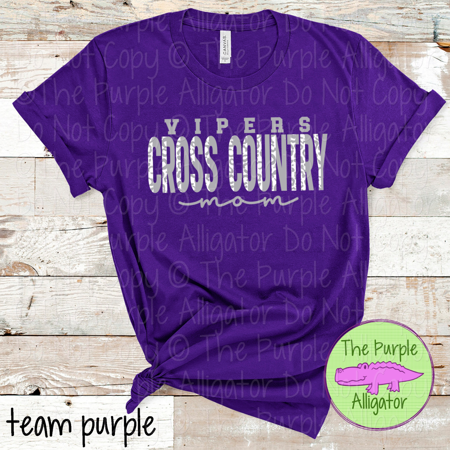 Vipers Cross Country Mom SC7 Mascot School Spirit - CHOOSE YOUR DESIGN COLORS (d2f TPA)