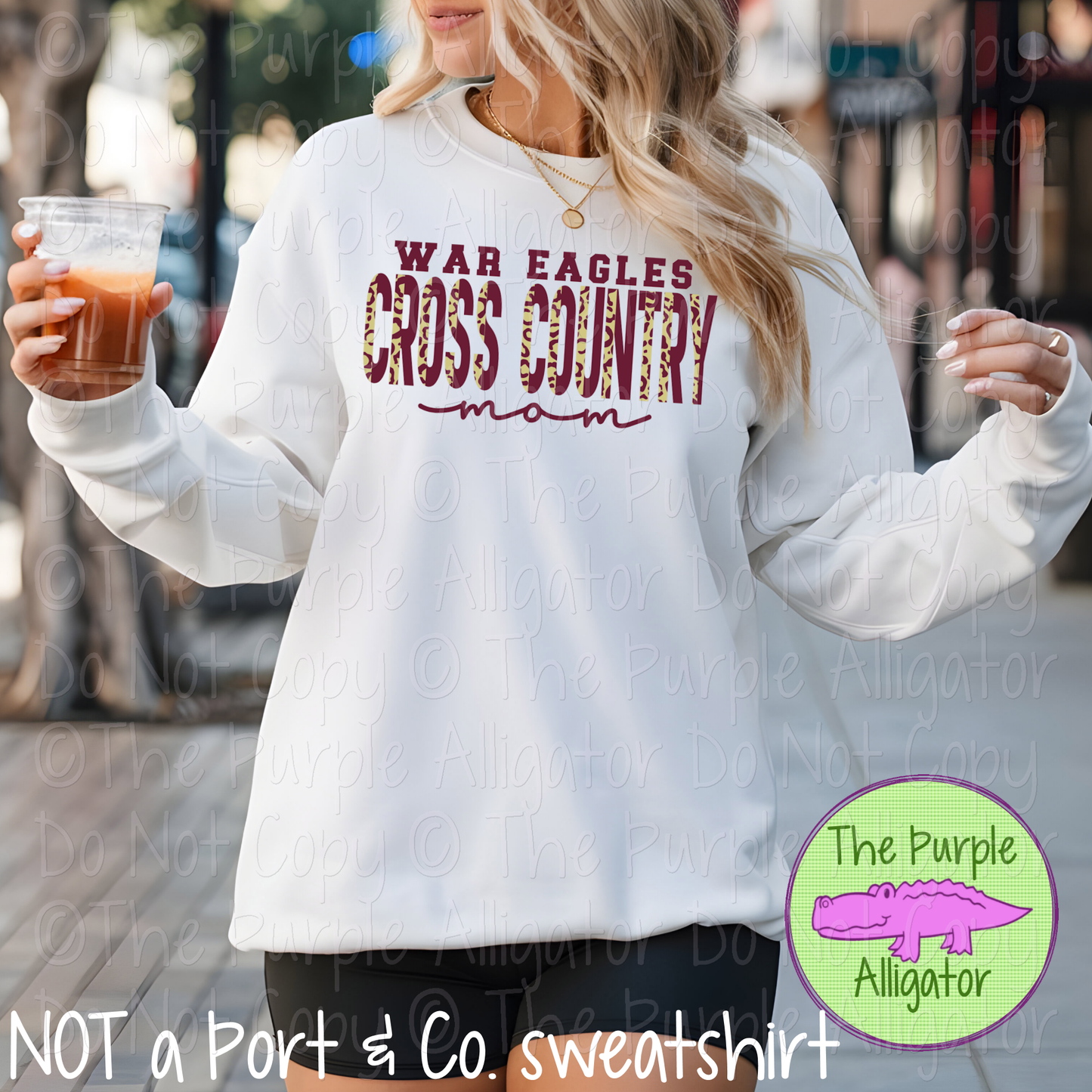 War Eagles Cross Country Mom SC7 Mascot School Spirit - CHOOSE YOUR DESIGN COLORS (d2f TPA)