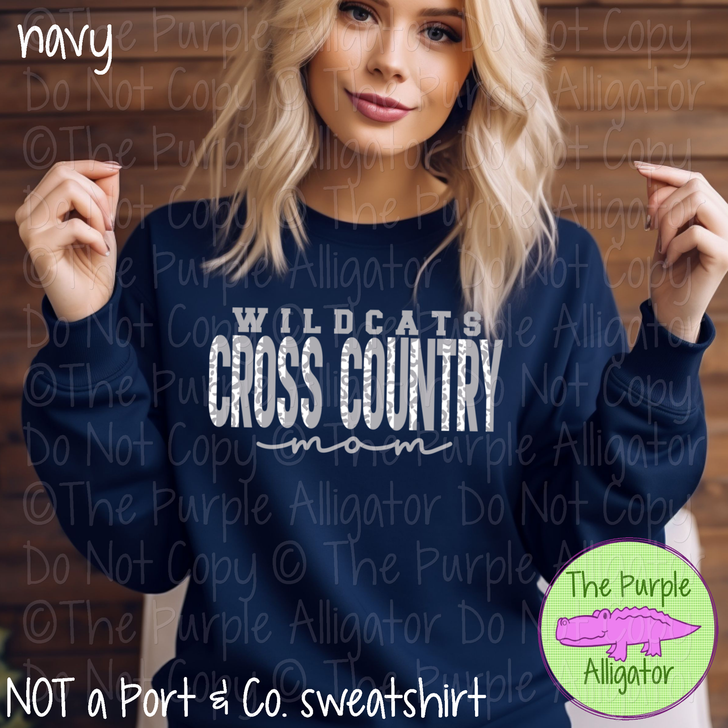 Wildcats Cross Country Mom SC7 Mascot School Spirit - CHOOSE YOUR DESIGN COLORS (d2f TPA)