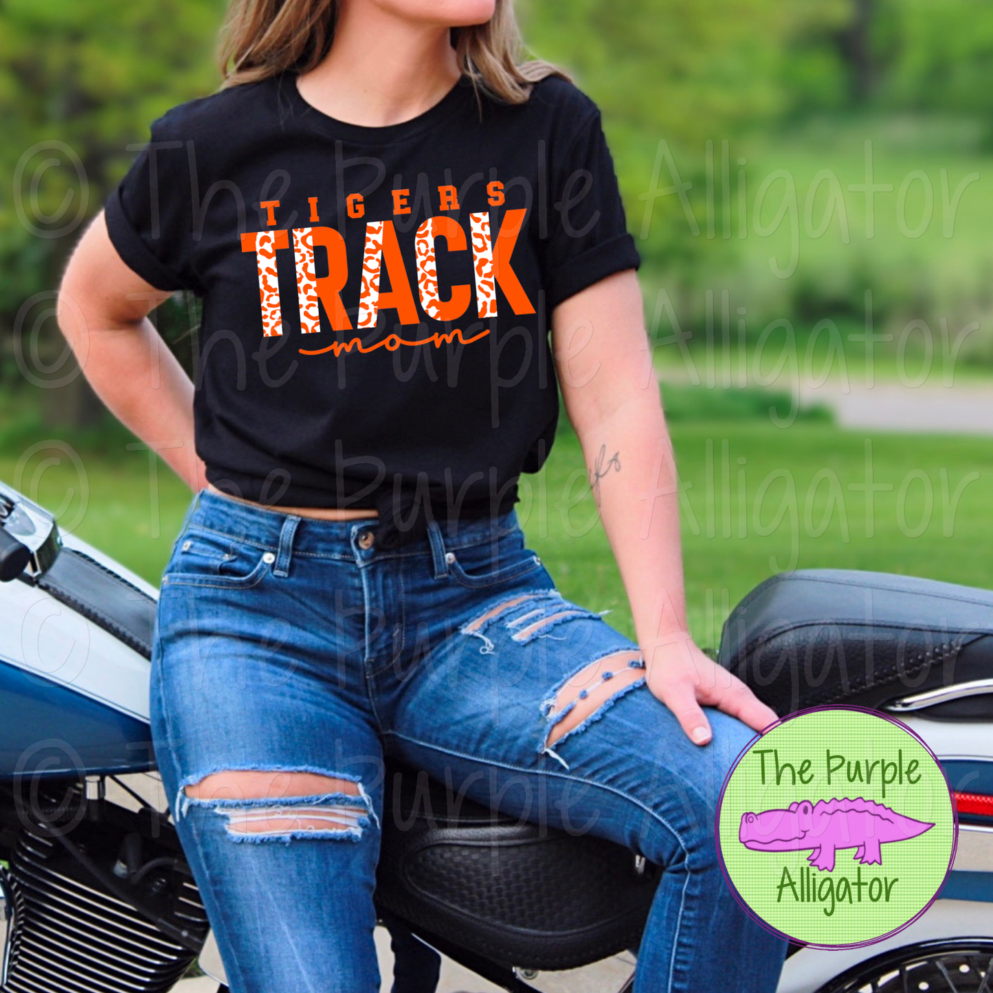 Tigers Track Mom SC10 Mascot School Spirit - CHOOSE YOUR DESIGN COLORS (d2f TPA)