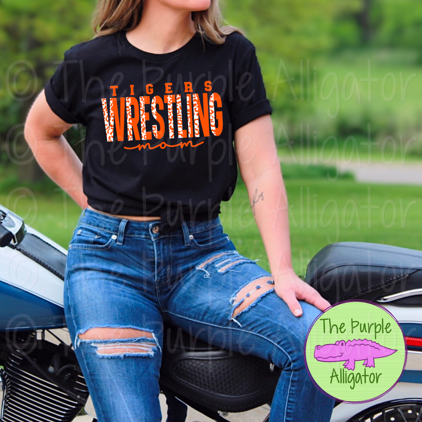 Tigers Wrestling Mom SC1 Mascot School Spirit - CHOOSE YOUR DESIGN COLORS (d2f TPA)