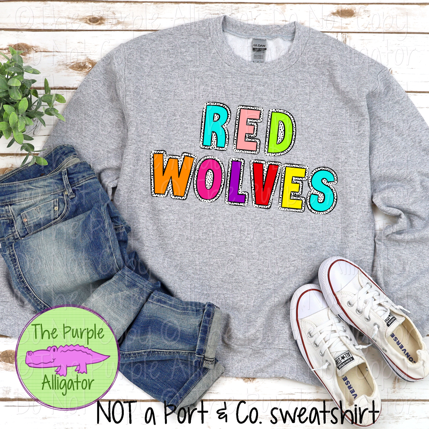 Red Wolves Dalmatian Marquee Mascot School Spirit 1224 (d2f TPA)