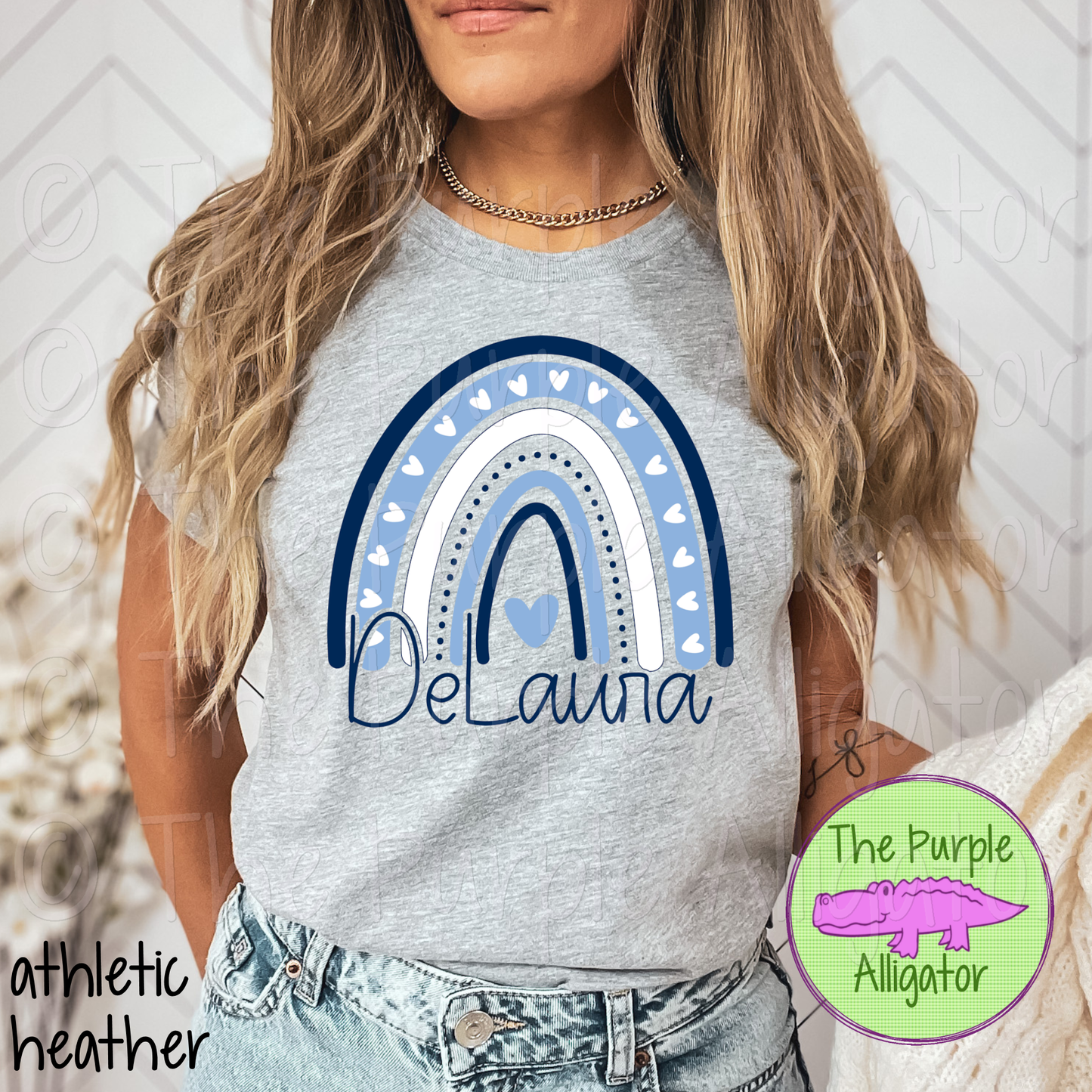 DeLaura Boho Rainbow | 3-Color School Rainbow Spirit Wear Design 0824 (d2f TPA)