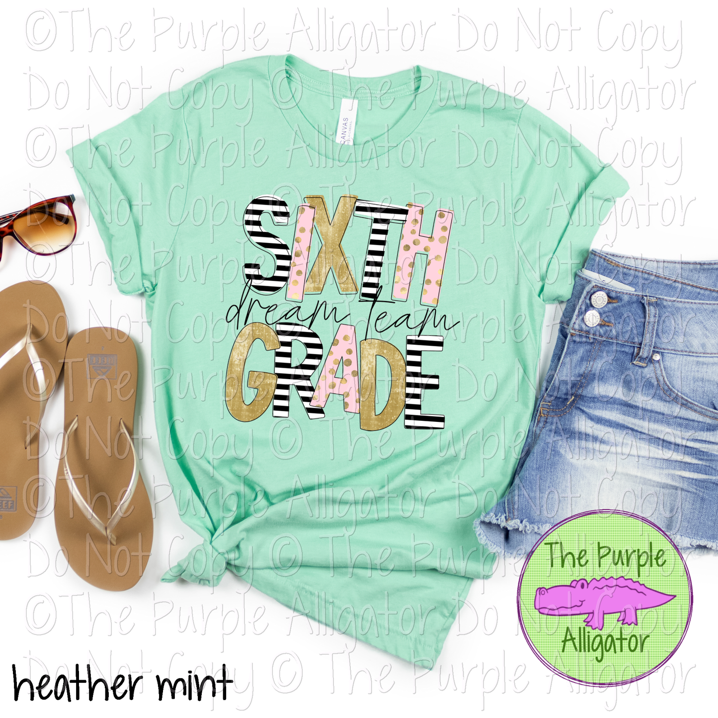 Grade Level Dream Team Pink Gold Mix - Choose Your Grade Level - 0724 (d2f HMD)