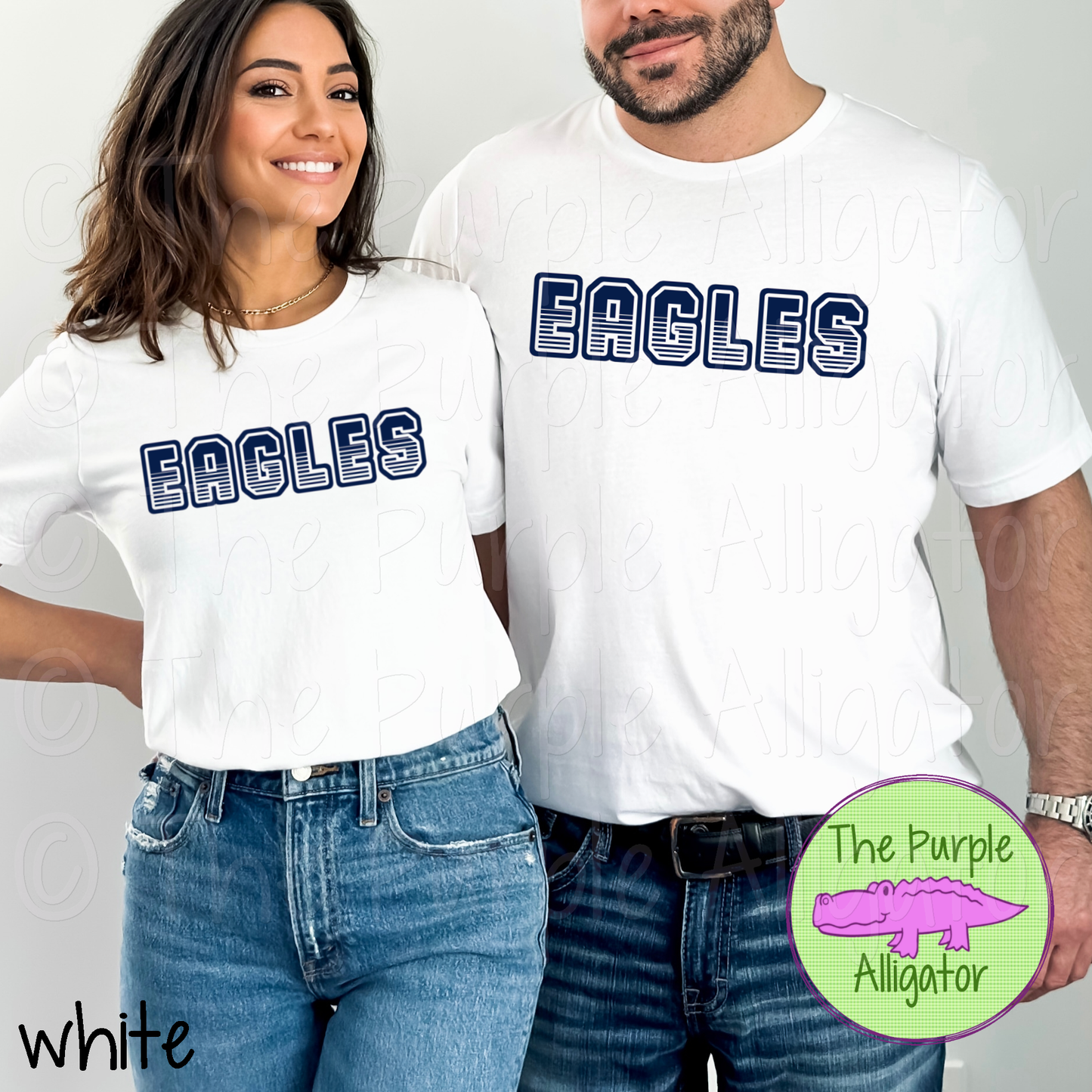 Eagles T401 | Custom School Spirit Wear Apparel for Fans, Teams & Students - CHOOSE YOUR TEXT COLOR 0725 (d2f TPA)