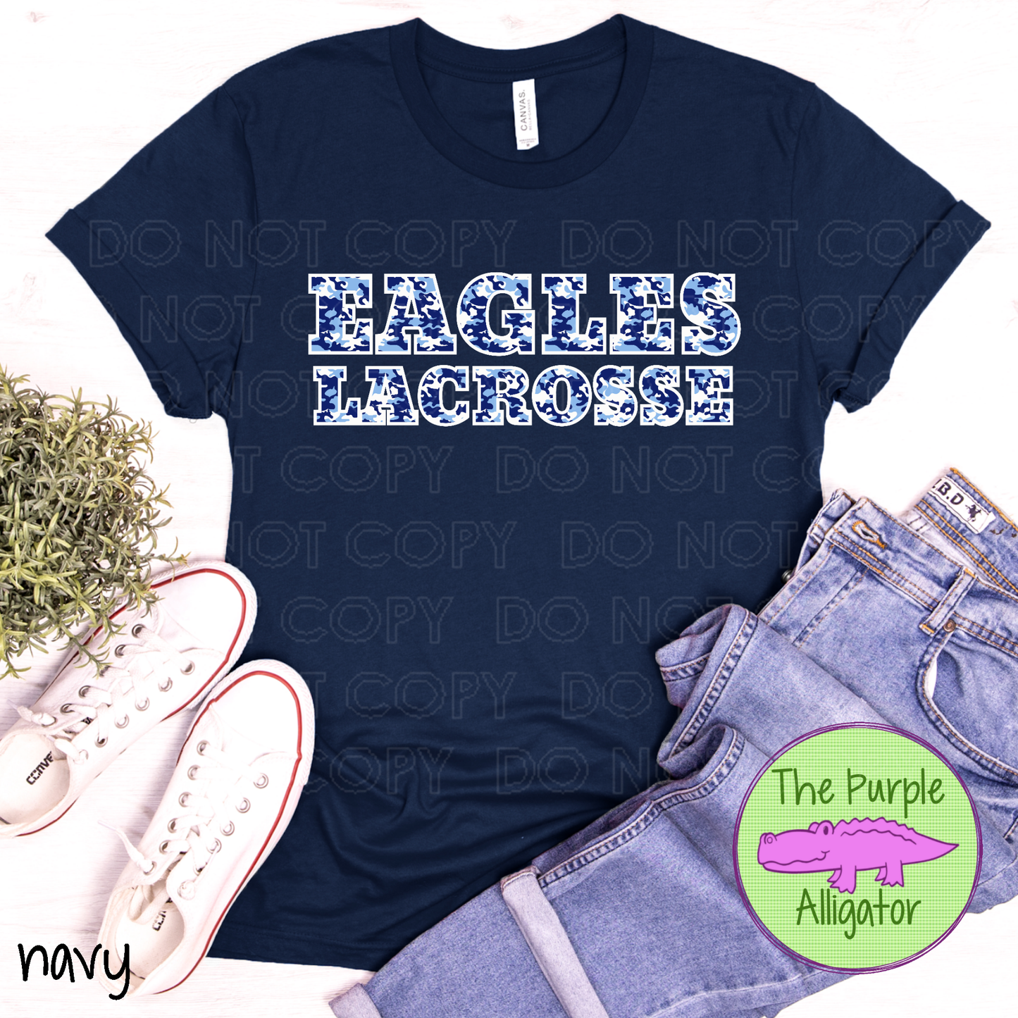 Eagles Lacrosse Camo Mascot School Spirit (d2f TPA)