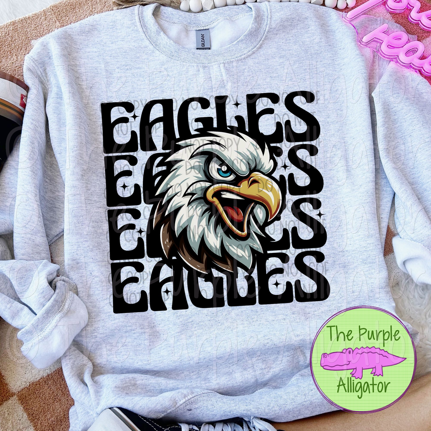 Eagles Winking Mascot School Spirit (d2f SWD)