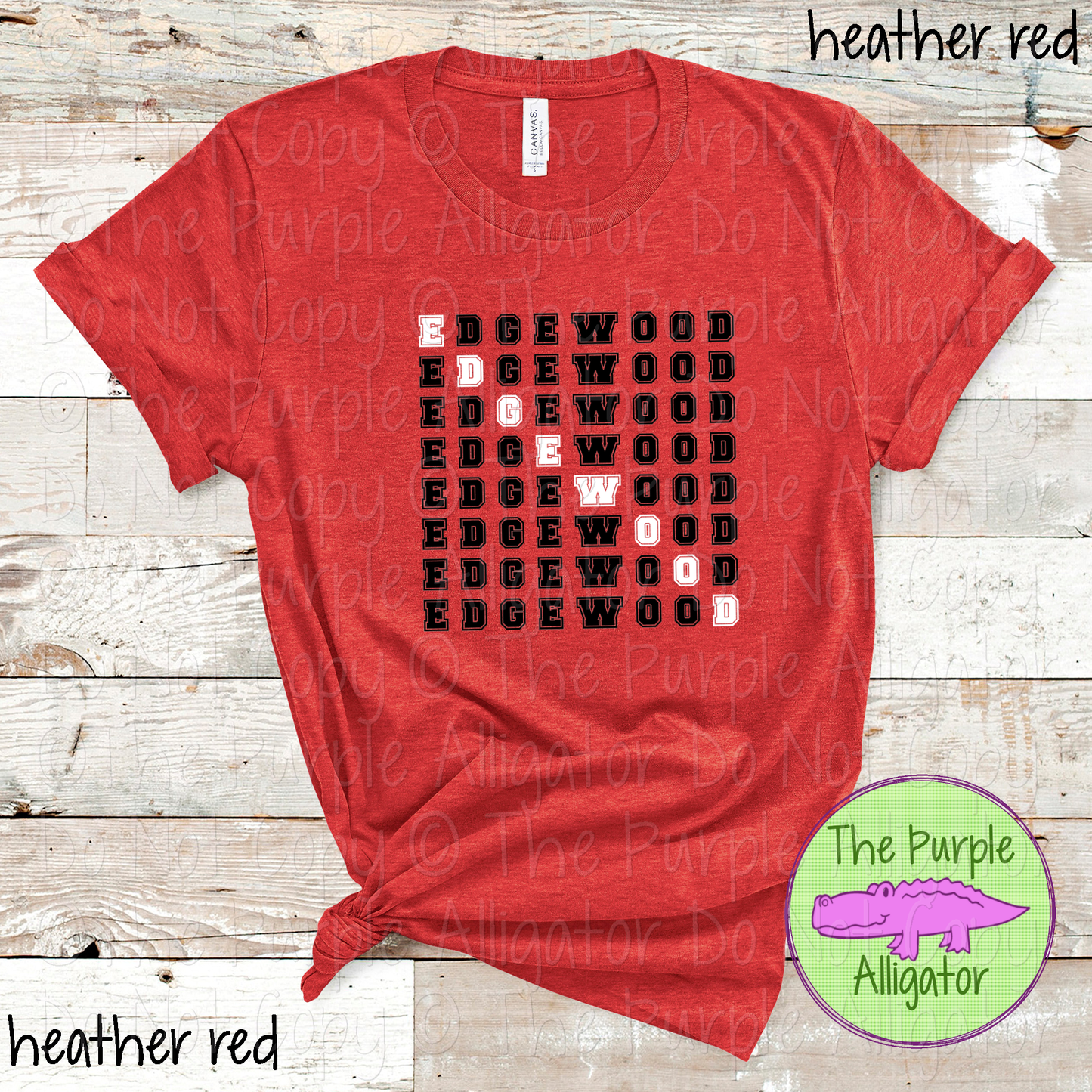 Edgewood 2 Color Stack Design | Custom Spirit Wear for Teachers, Students & Fans - CHOOSE YOUR DESIGN COLORS - 0725 (d2f TPA)