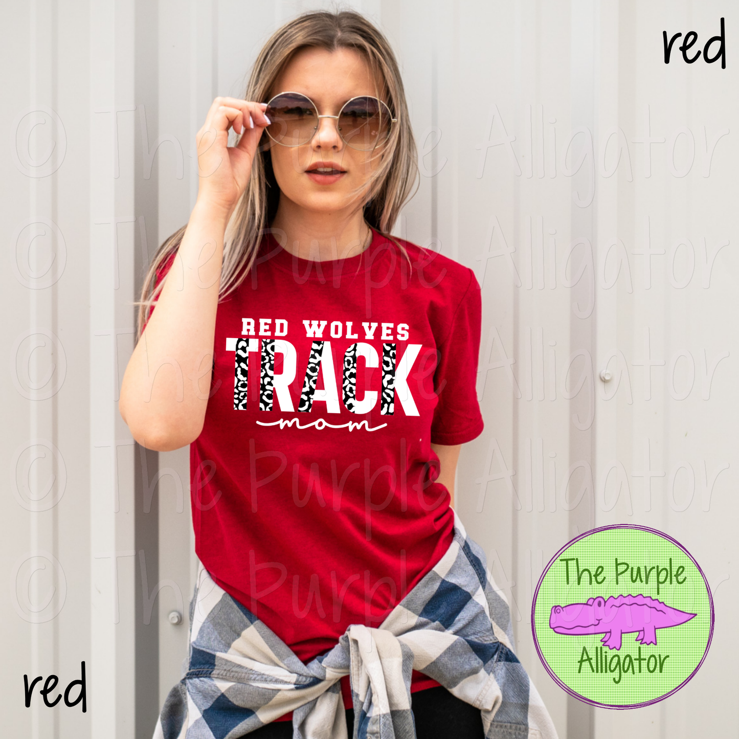 Red Wolves Track Mom SC10 Mascot School Spirit - CHOOSE YOUR DESIGN COLORS (d2f TPA)