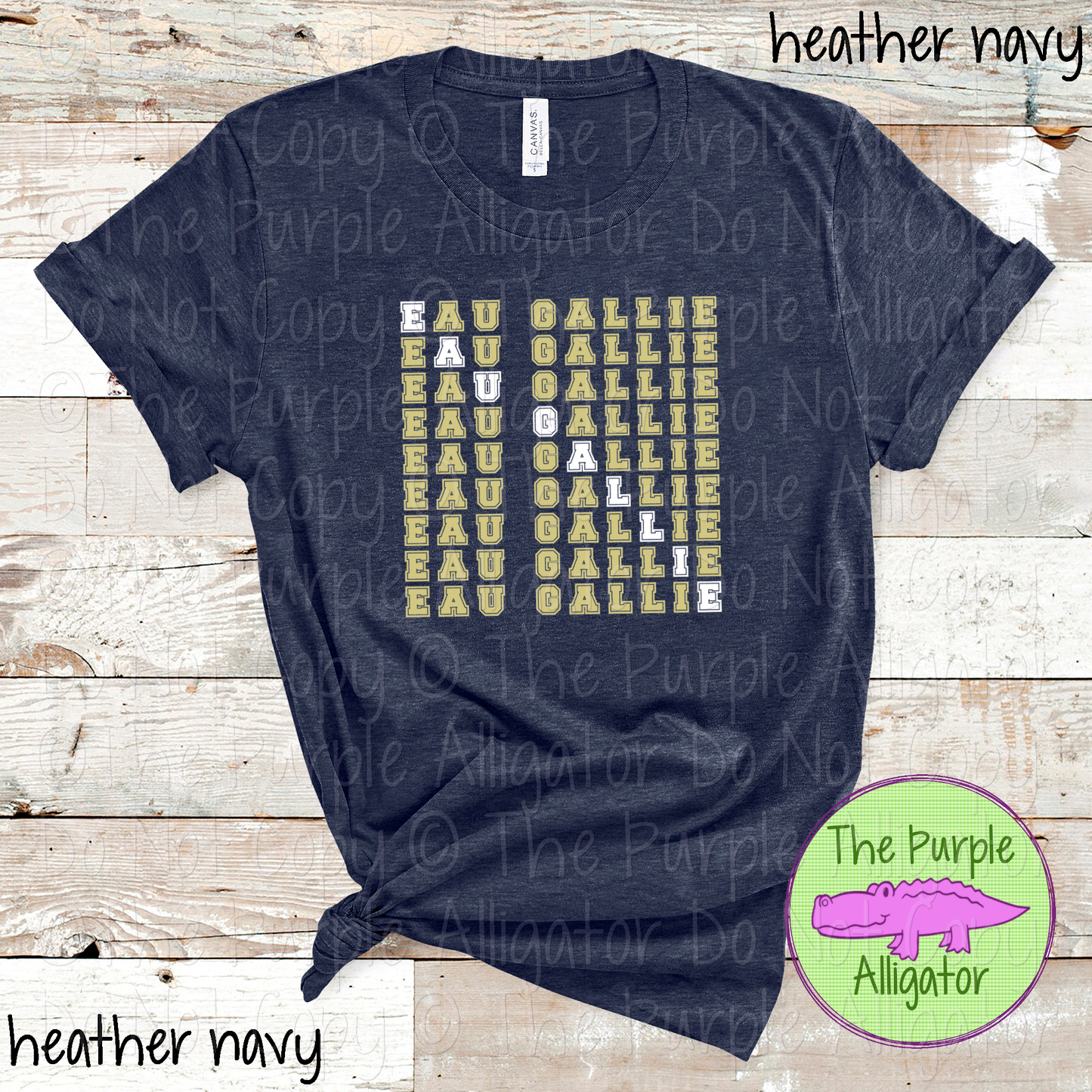 Eau Gallie 2 Color Stack Design | Custom Spirit Wear for Teachers, Students & Fans - CHOOSE YOUR DESIGN COLORS - 0725 (d2f TPA)