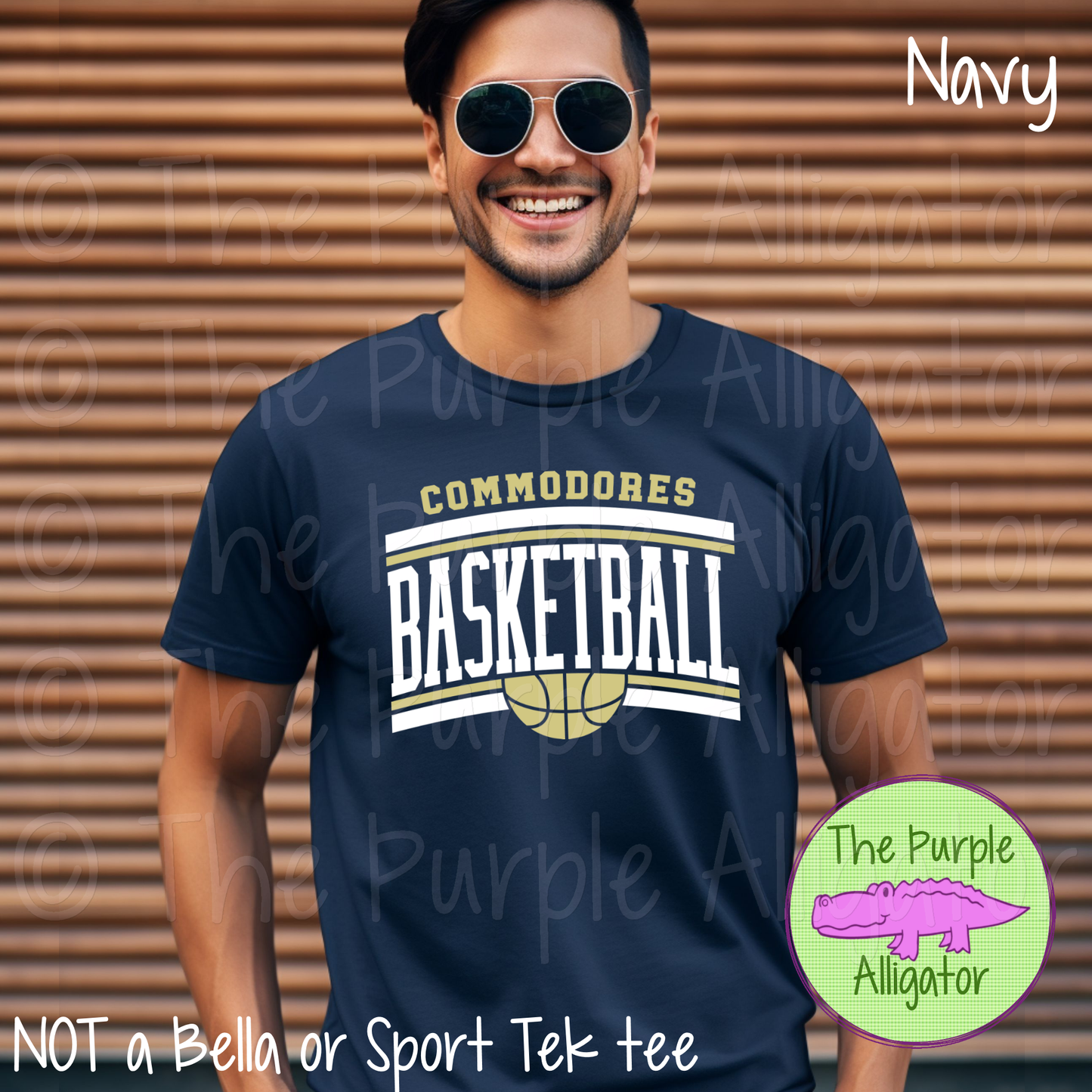 Commodores Basketball SC51 Mascot School Spirit - CHOOSE YOUR DESIGN COLORS (d2f TPA)