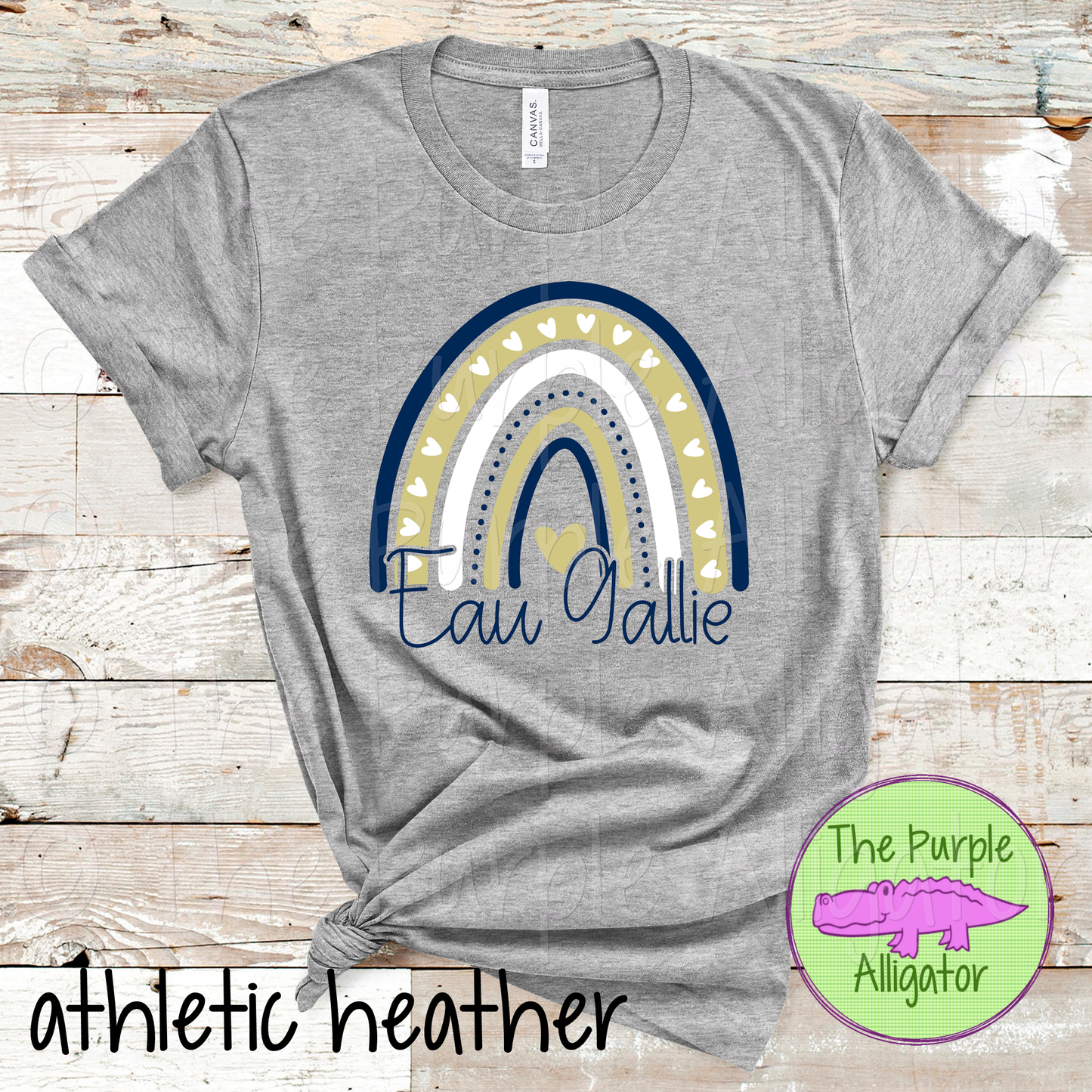 Eau Gallie Boho Rainbow | 3-Color School Rainbow Spirit Wear Design 0824 (d2f TPA)