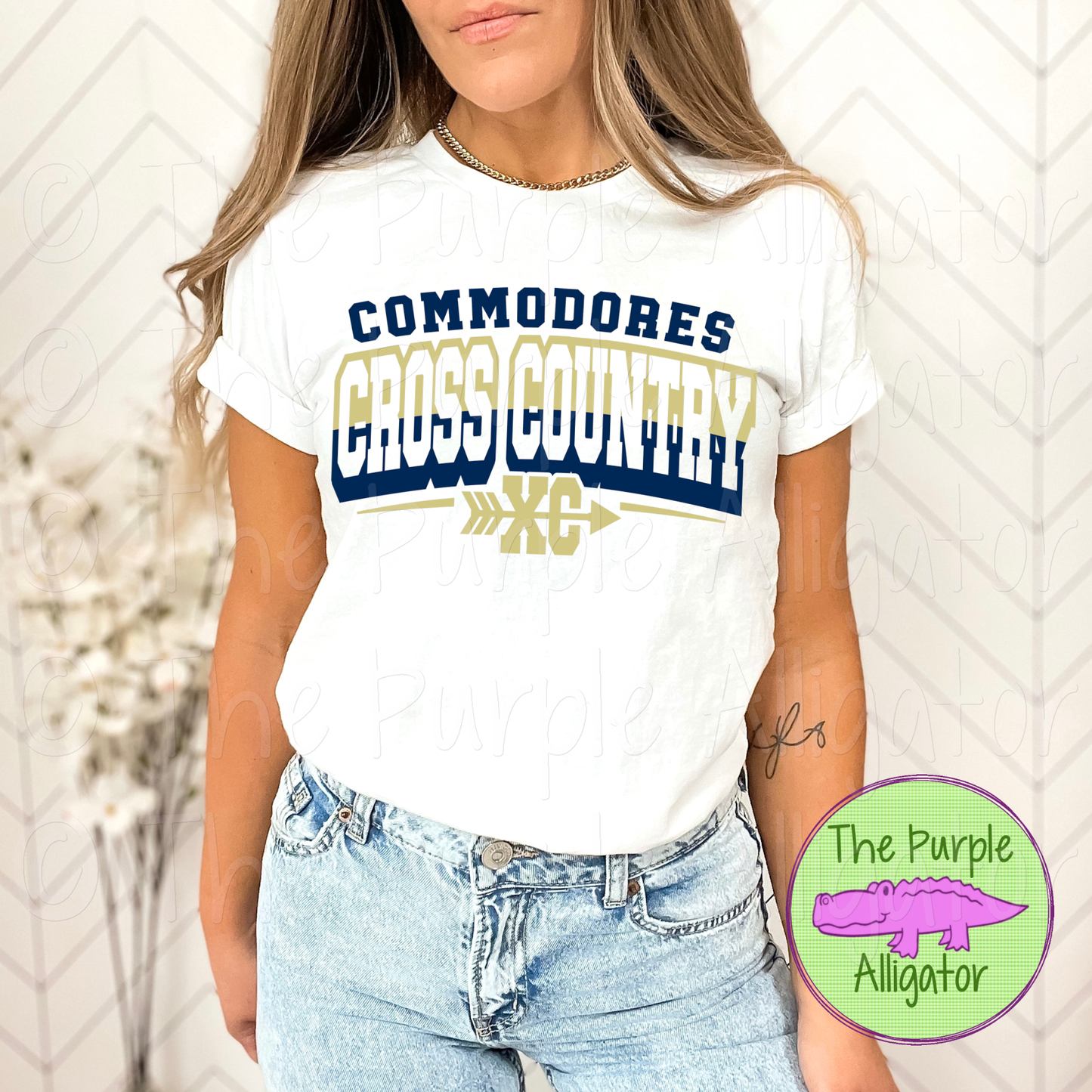 Commodores Cross Country SC17 Mascot School Spirit - CHOOSE YOUR DESIGN COLORS (d2f TPA)