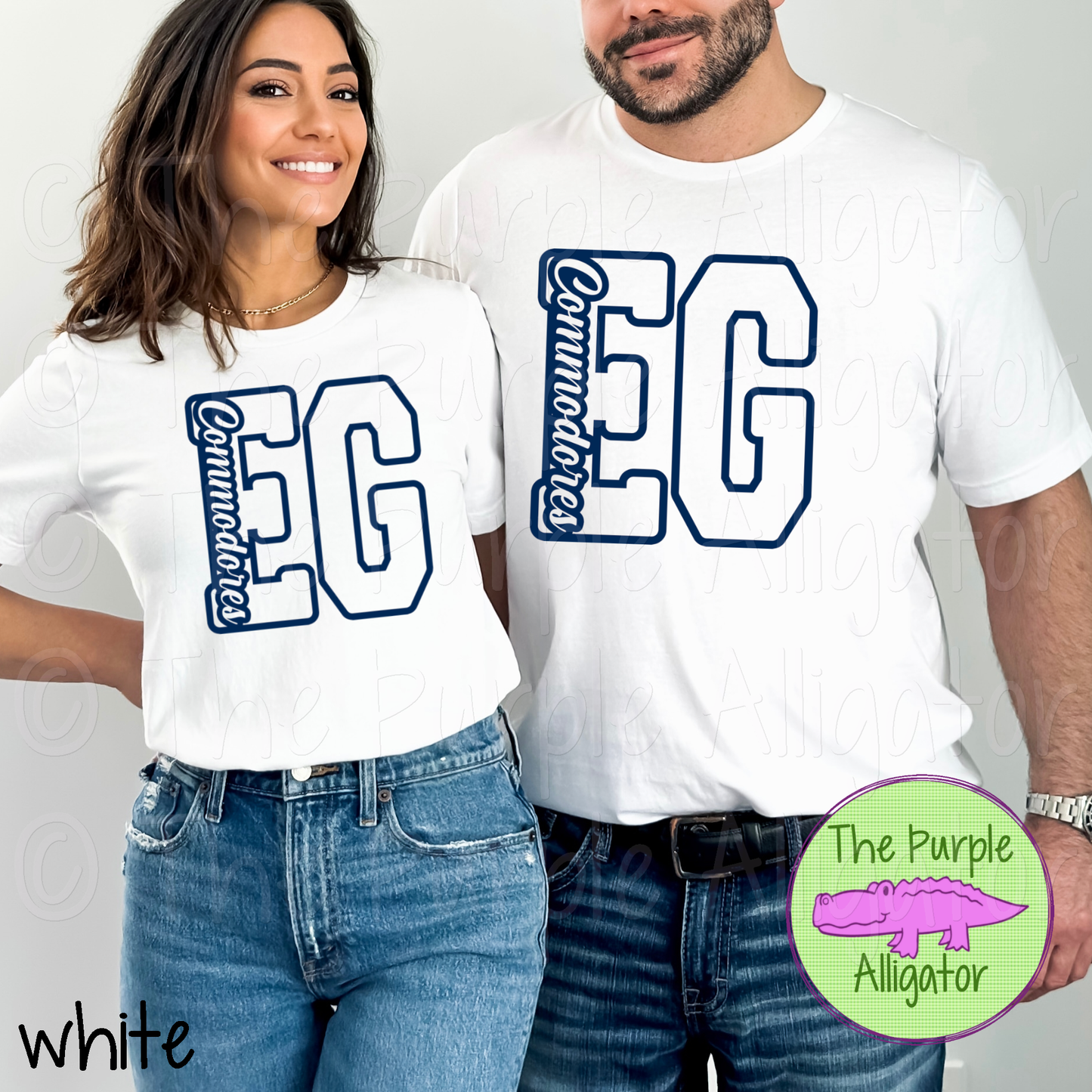 Eau Gallie EG Commodores Mascot School Spirit - CHOOSE YOUR DESIGN COLOR (d2f TPA)