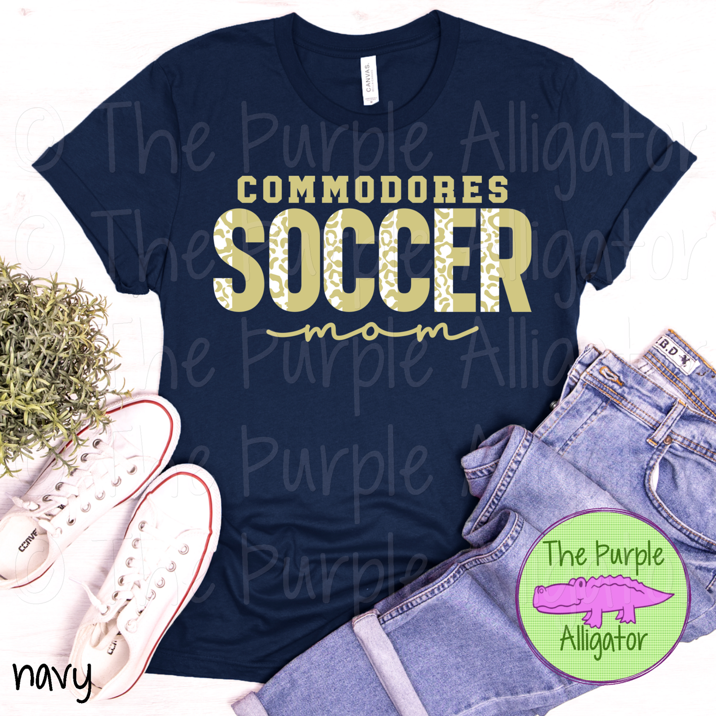 Commodores Soccer Mom SC32 Mascot School Spirit - CHOOSE YOUR DESIGN COLORS (d2f TPA)