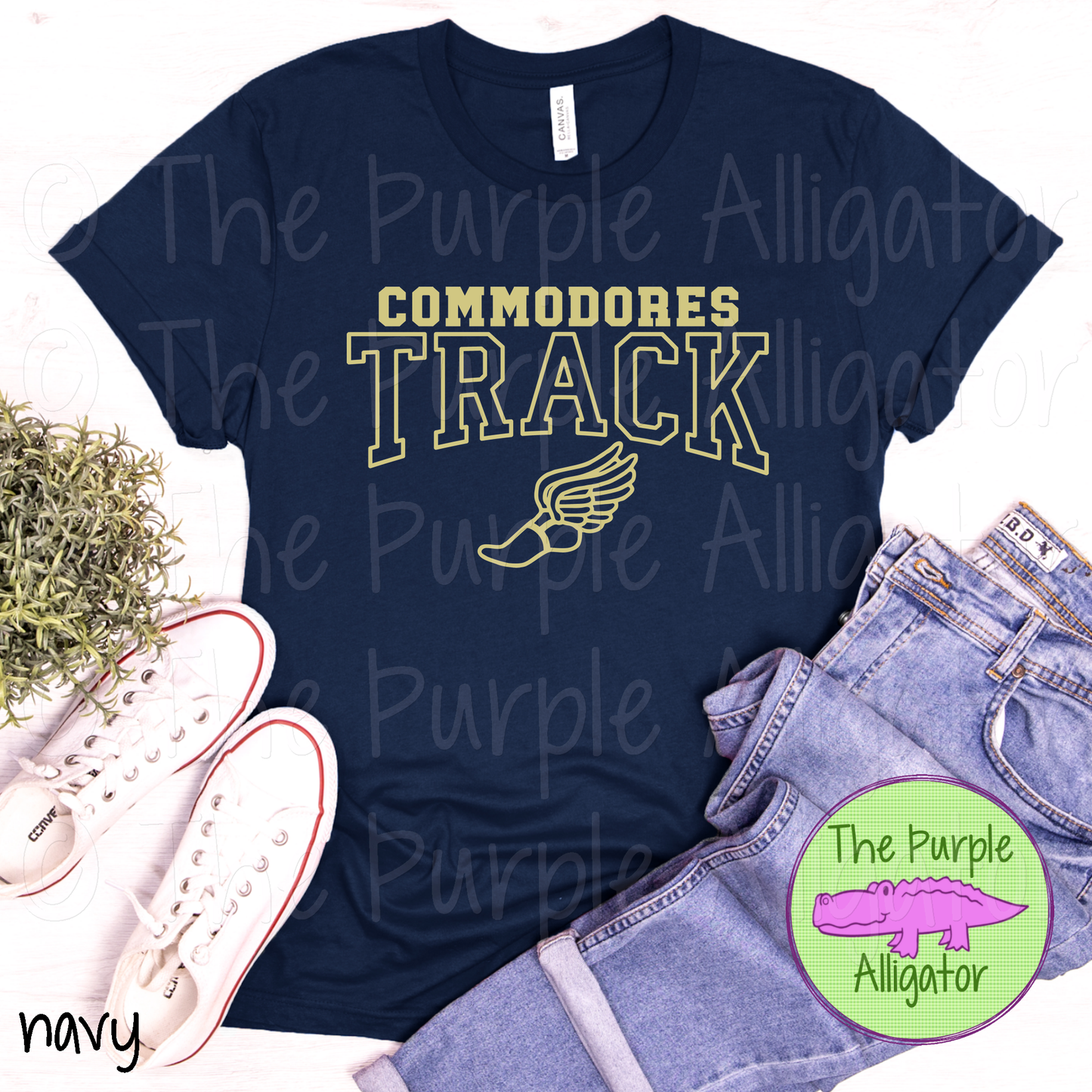 Commodores Track SC9 Mascot School Spirit - CHOOSE YOUR DESIGN COLOR (d2f TPA)