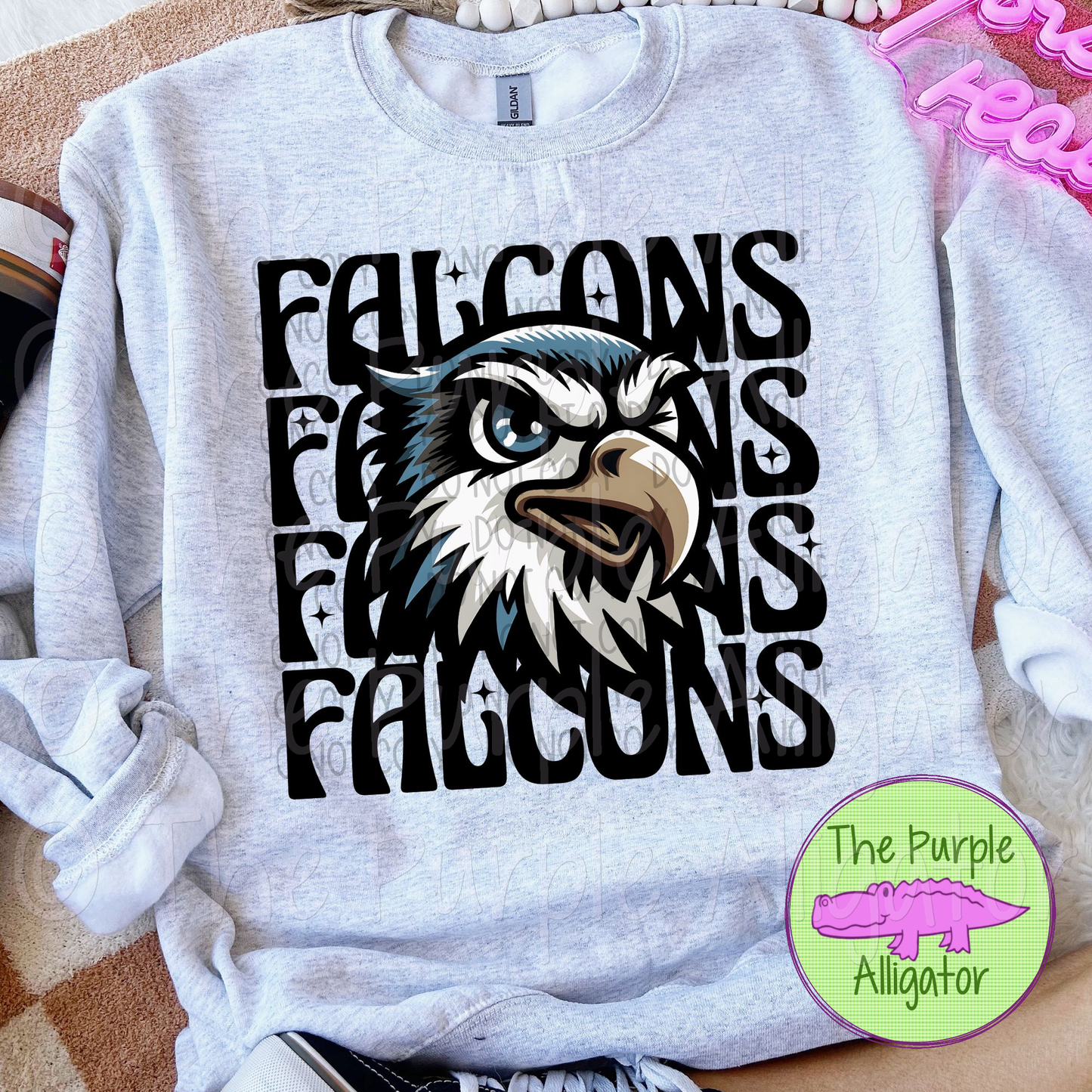 Falcons Winking Mascot School Spirit (d2f SWD)