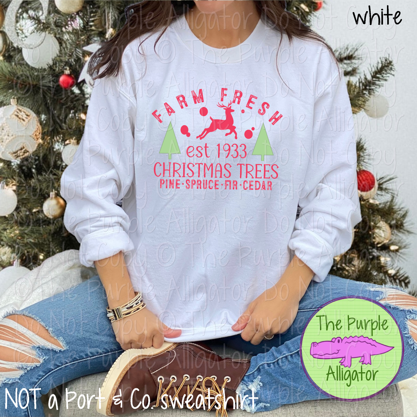 Farm Fresh Christmas Trees – Rustic Holiday Design with Vintage Farmhouse Charm 1123 (D2F BC)