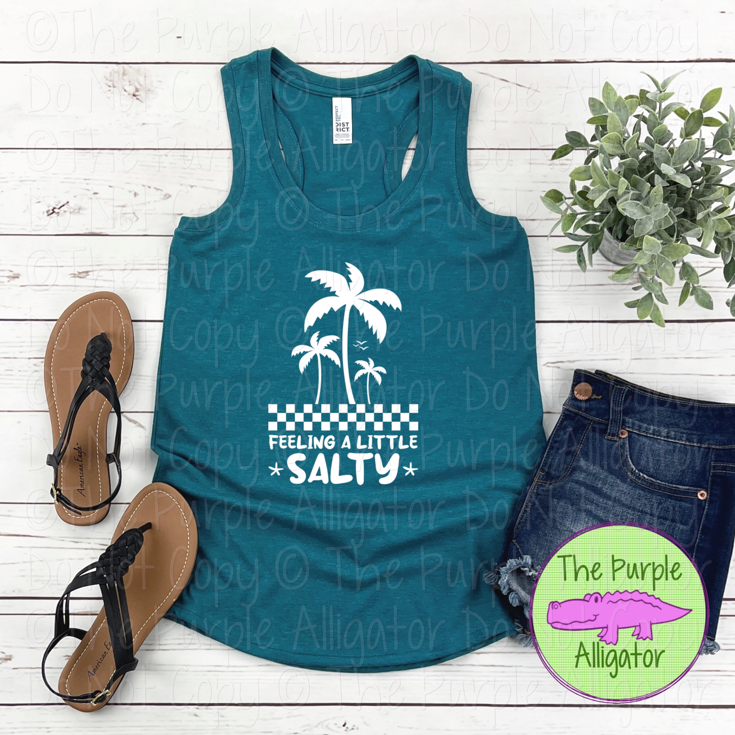 Feeling a Little Salty – Coastal Palm Tree Beach Vibes Summer Graphic Apparel 0524 YDS