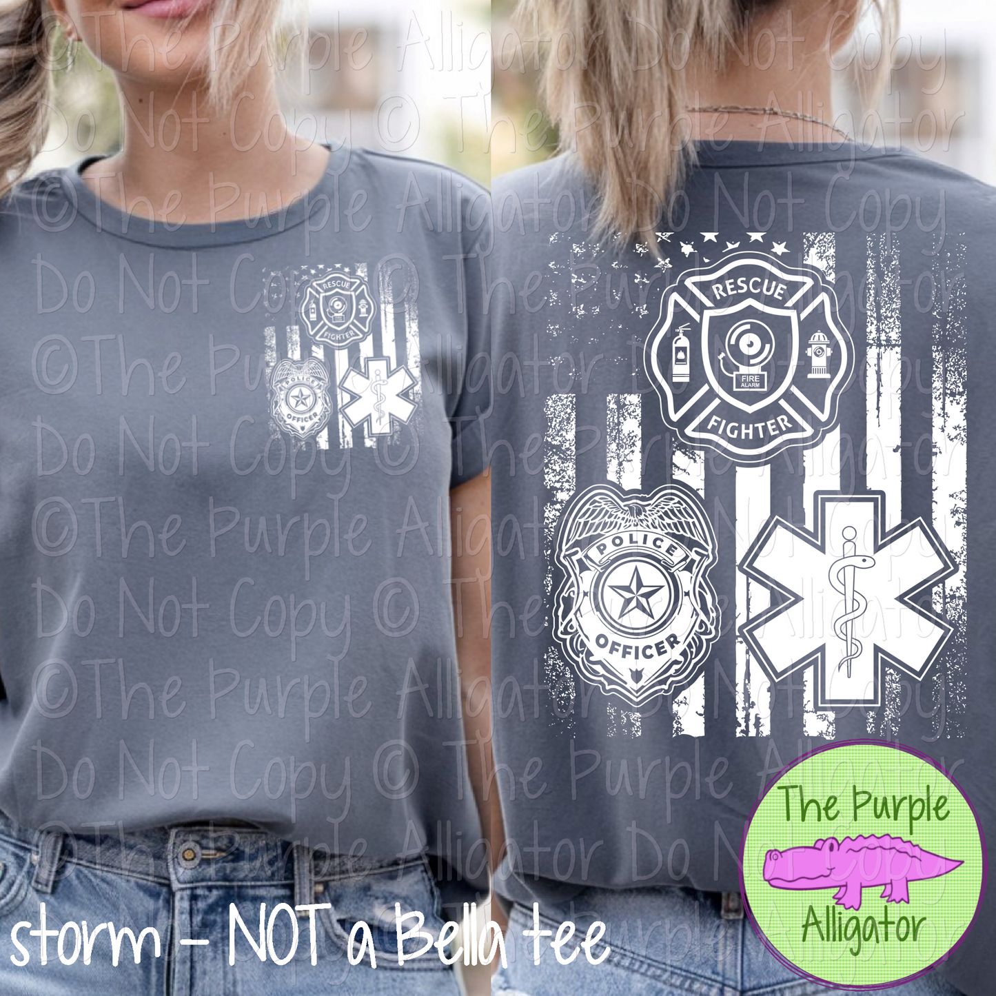 First Responder Hero Flag Front/Back Design 1124 (d2f TCP)