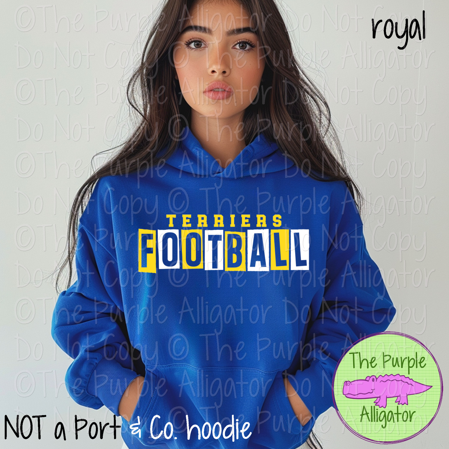 Terriers Football Halftime Mascot School Spirit Wear Team Gear - CHOOSE YOUR DESIGN COLORS - 0525 (d2f TPA)