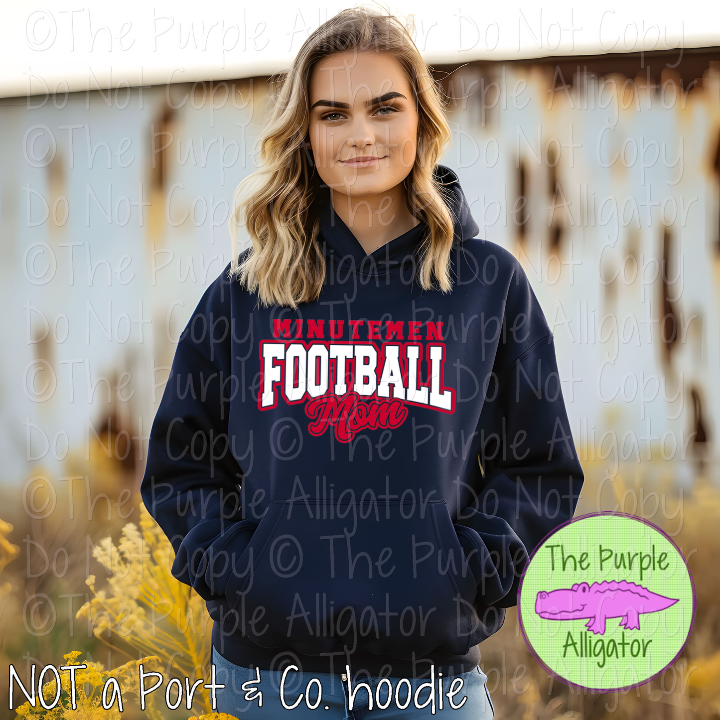 Minutemen Football Mom SC56 Mascot School Spirit Wear Team Gear - CHOOSE YOUR DESIGN COLORS - 0625 (d2f TPA)