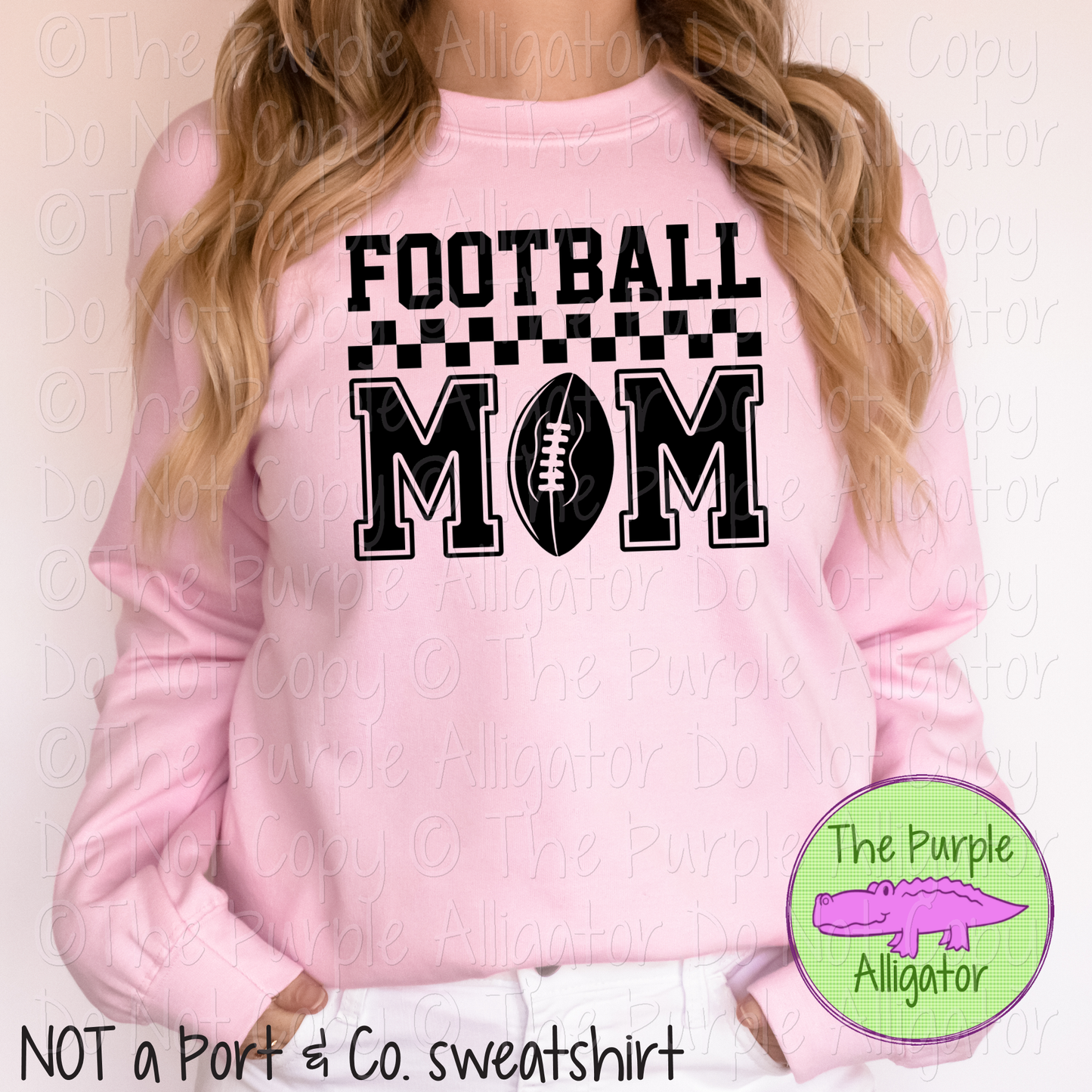 Football Mom | Varsity Style Game Day Tee with Football Lettering 0725 (D2F M)