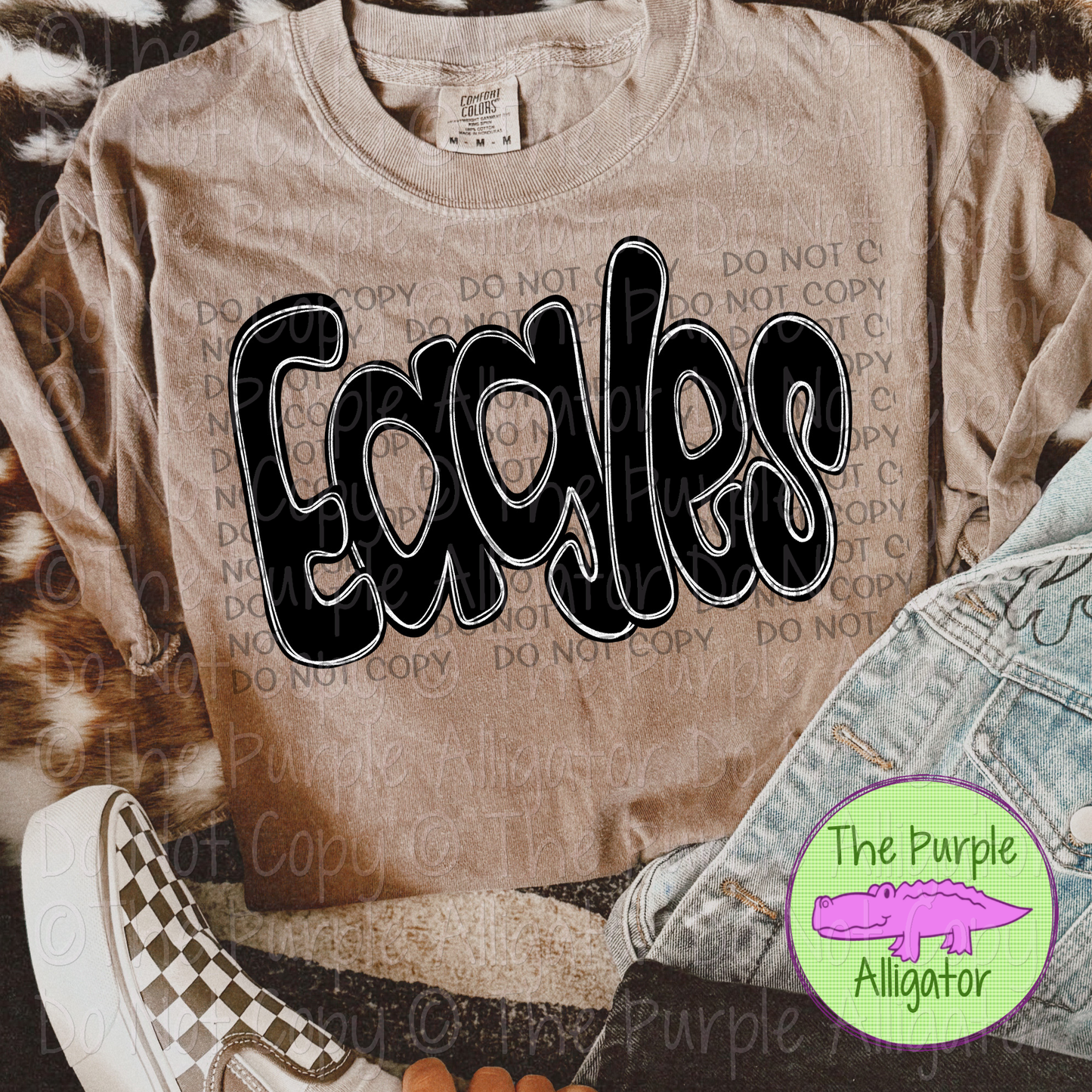 Eagles Funky Doodle Mascot School Spirit 1224 (d2f SWD)