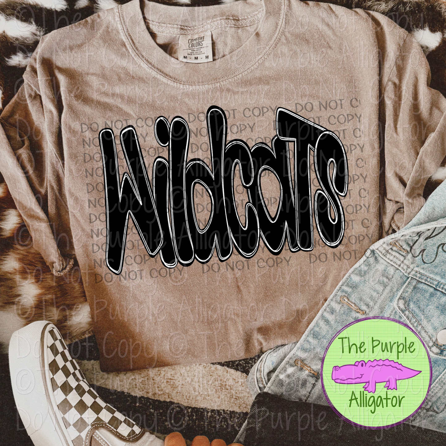 Wildcats Funky Doodle Mascot School Spirit 1224 (d2f SWD)