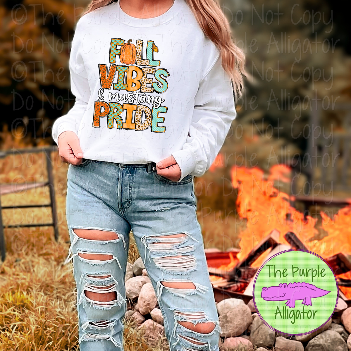 Fall Vibes Mustang Pride – Custom Fall Spirit Wear 0924 PHDC