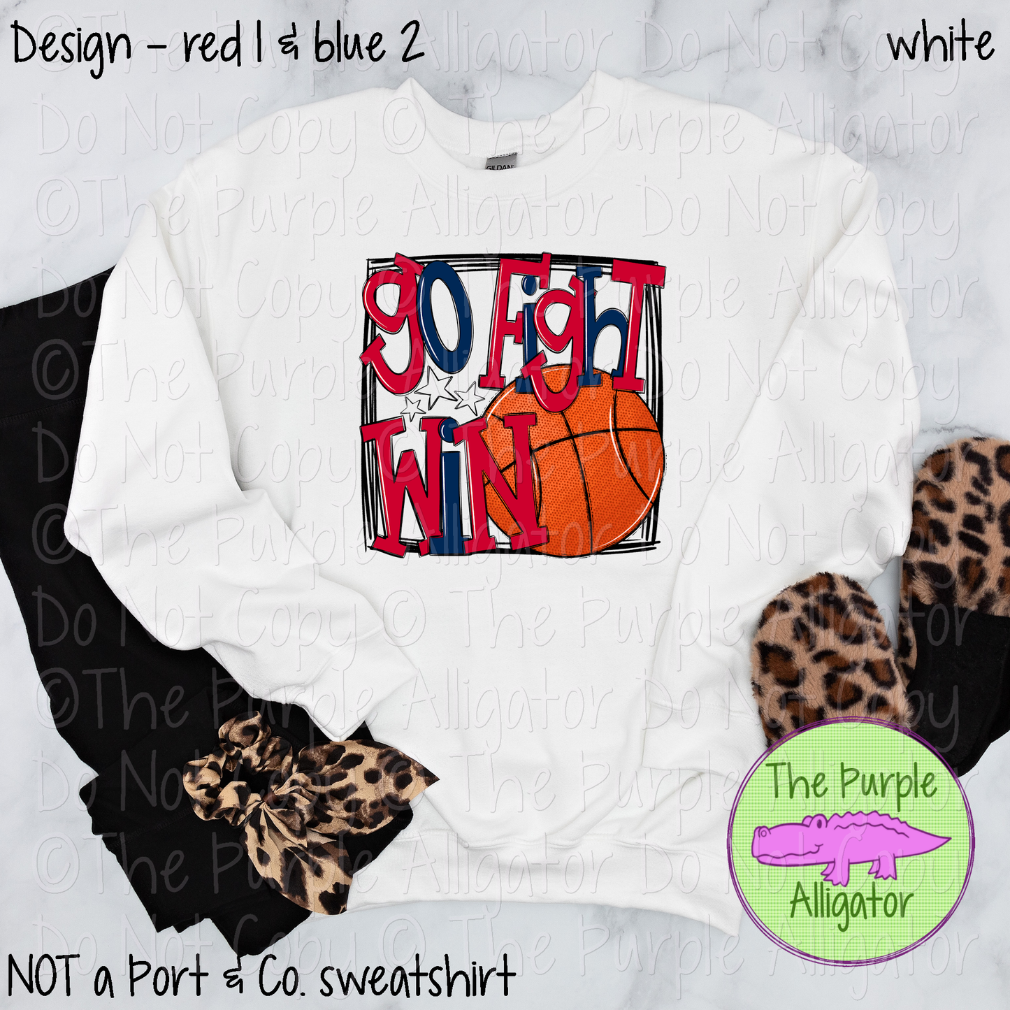 Go Fight Win Basketball School Spirit - CHOOSE YOUR DESIGN COLORS - 1224 (d2f SWD)