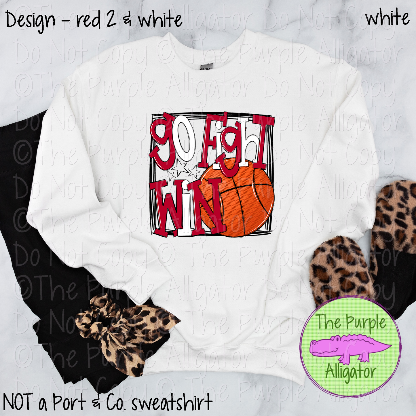 Go Fight Win Basketball School Spirit - CHOOSE YOUR DESIGN COLORS - 1224 (d2f SWD)
