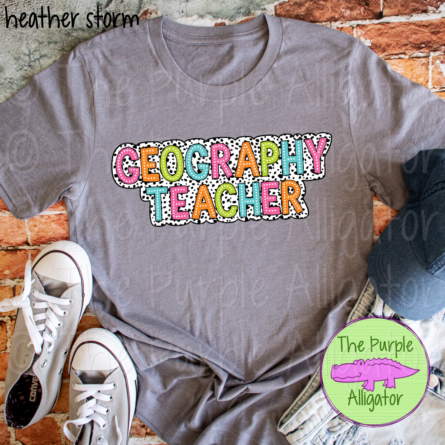 Geography Teacher Dalmatian Dots 0724 (d2f TBA-DF-CF)