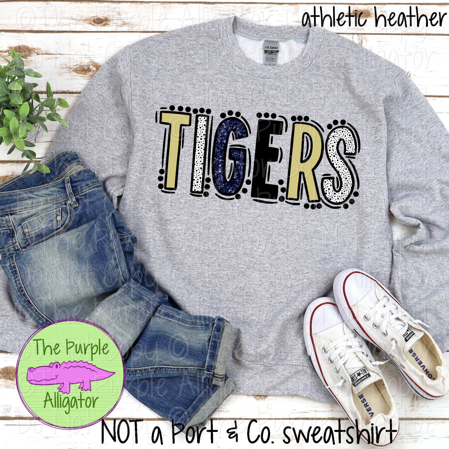 Tigers Go Team Dots - Choose Your School's Colors - Mascot School Spirit 0225 (d2f TPA)