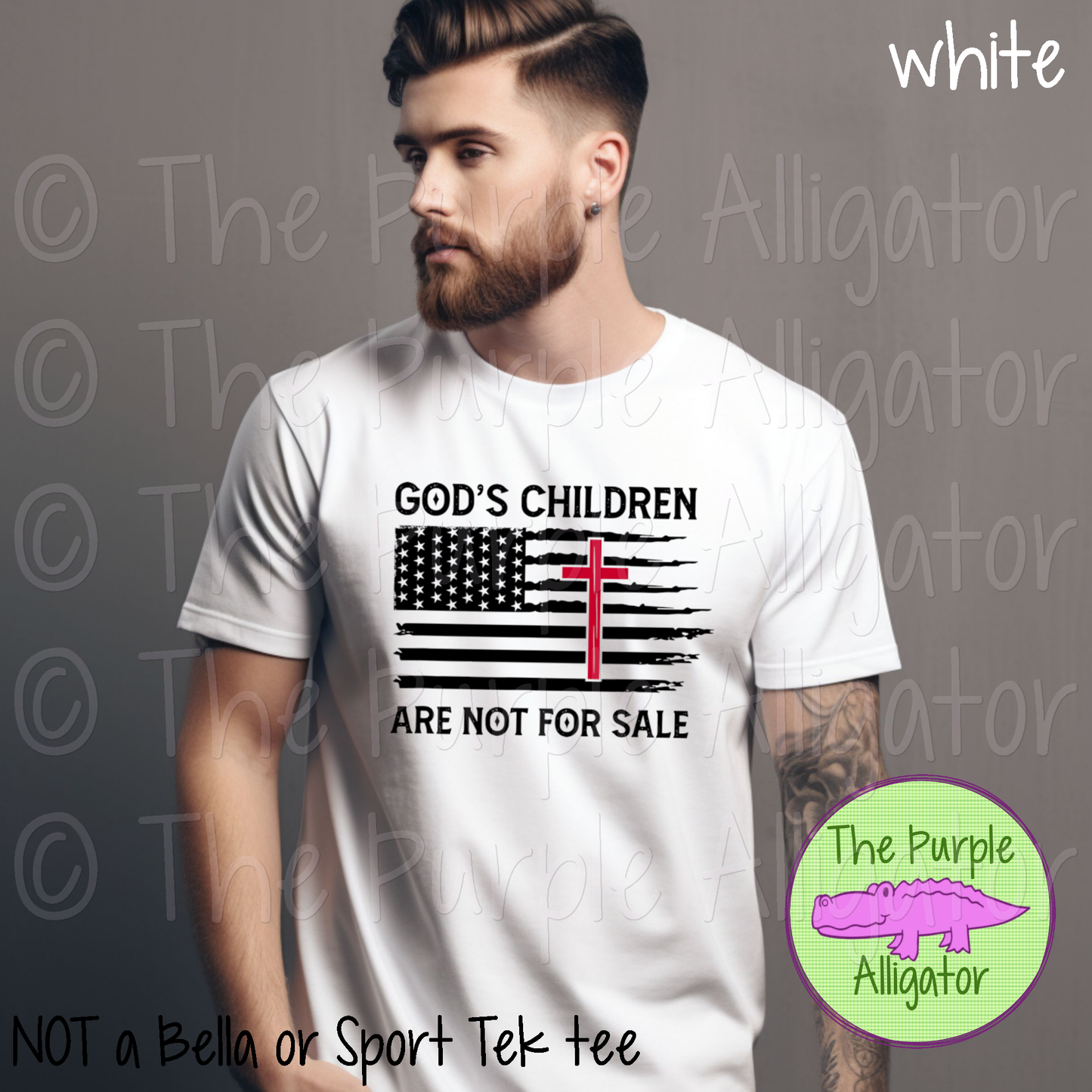 God's Children are Not for Sale Flag Cross (d2f TPA)