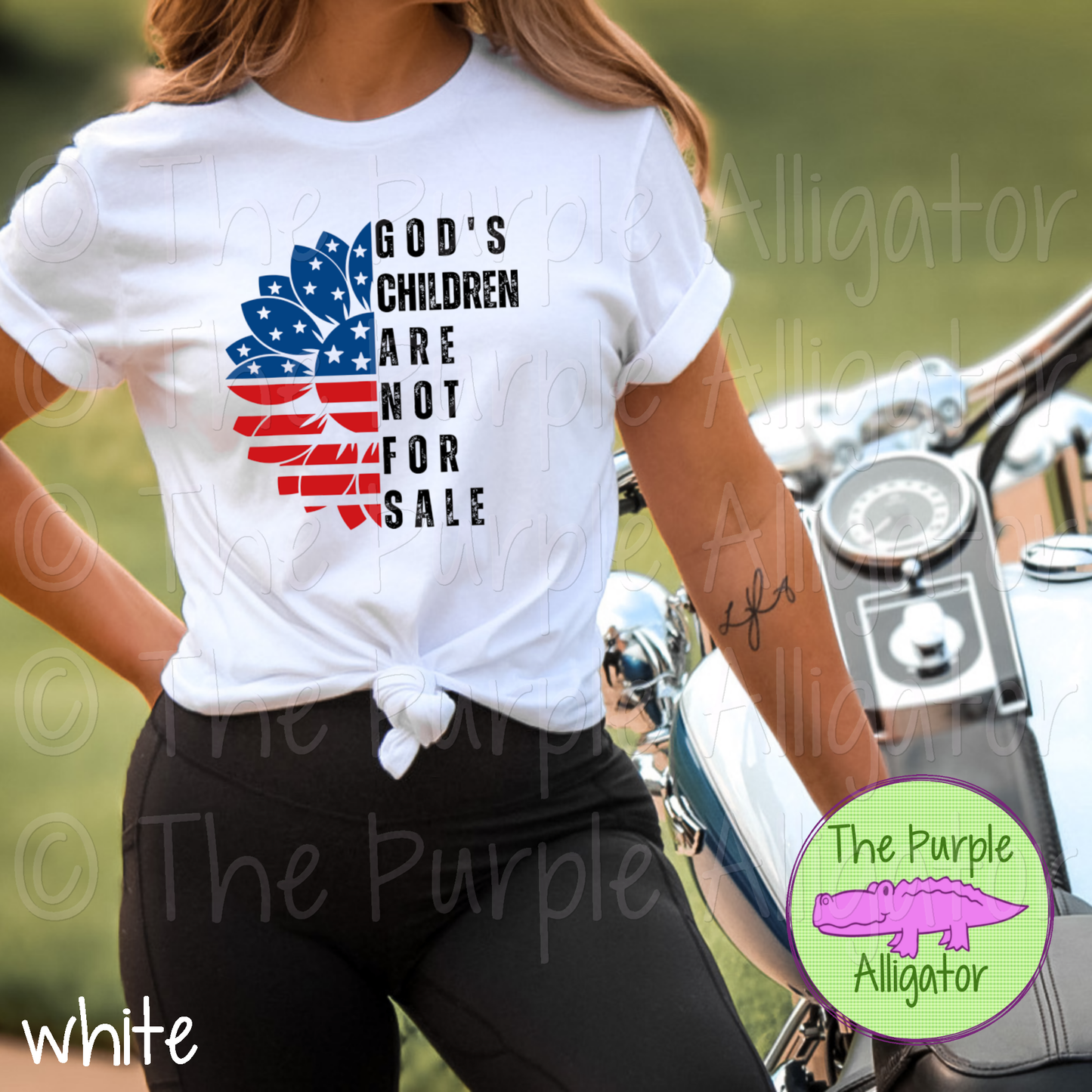 God's Children are Not for Sale Sunflower Flag (d2f TPA)