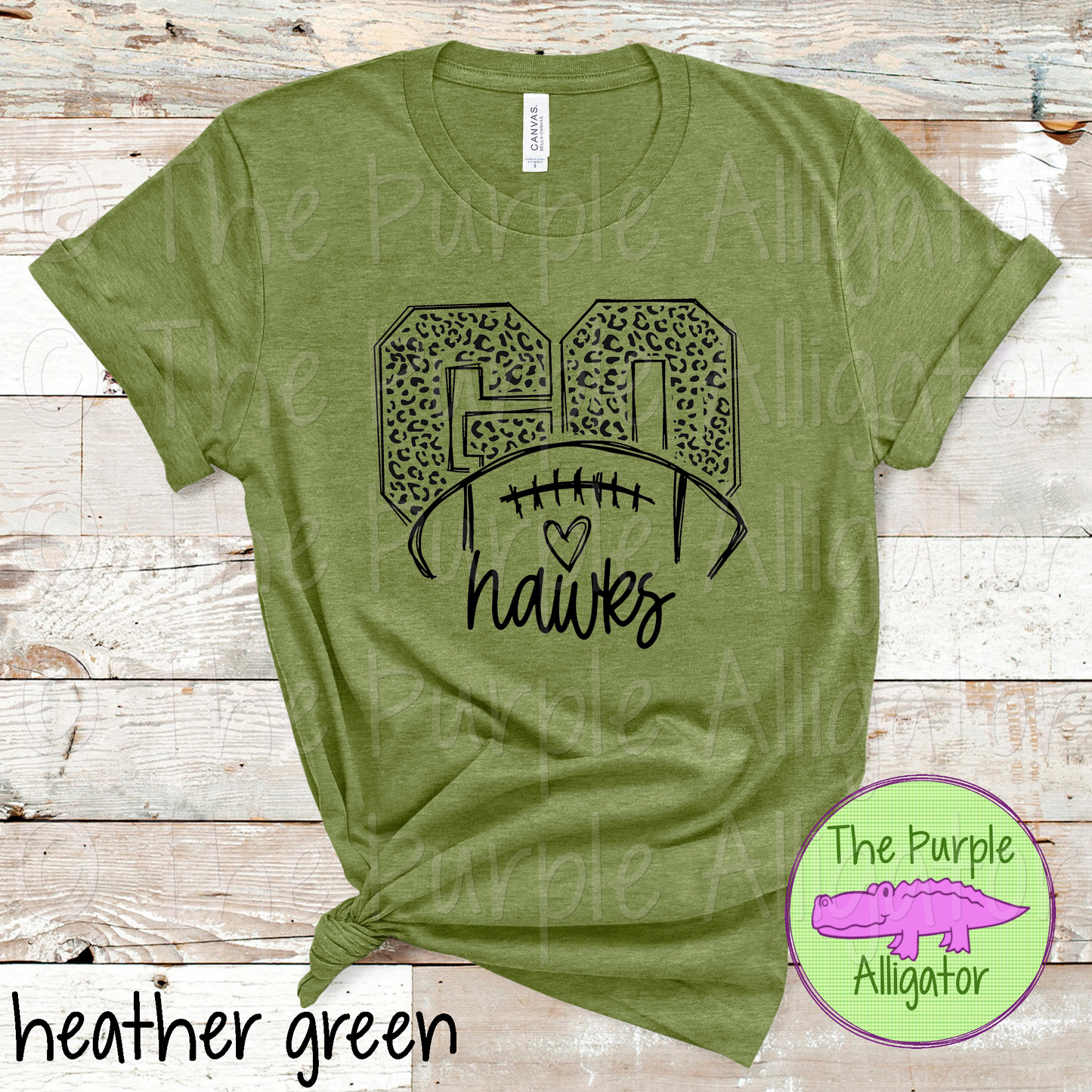 GO Leopard Football Hawks Mascot School Spirit 0924 (d2f TPA)