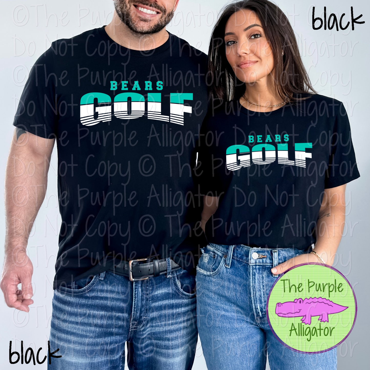 Bears Golf SC3 Mascot School Spirit - CHOOSE YOUR DESIGN COLORS - 0625 (d2f TPA)