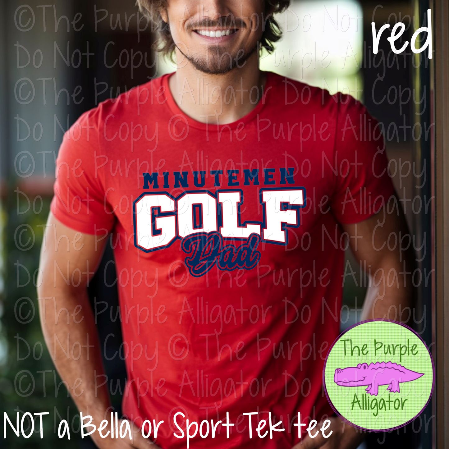 Minutemen Golf Dad SC12 Mascot School Spirit Wear Team Gear - CHOOSE YOUR DESIGN COLORS - 0525 (d2f TPA)