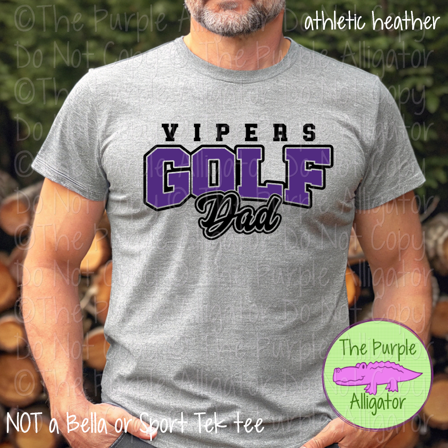 Vipers Golf Dad SC12 Mascot School Spirit Wear Team Gear - CHOOSE YOUR DESIGN COLORS - 0525 (d2f TPA)