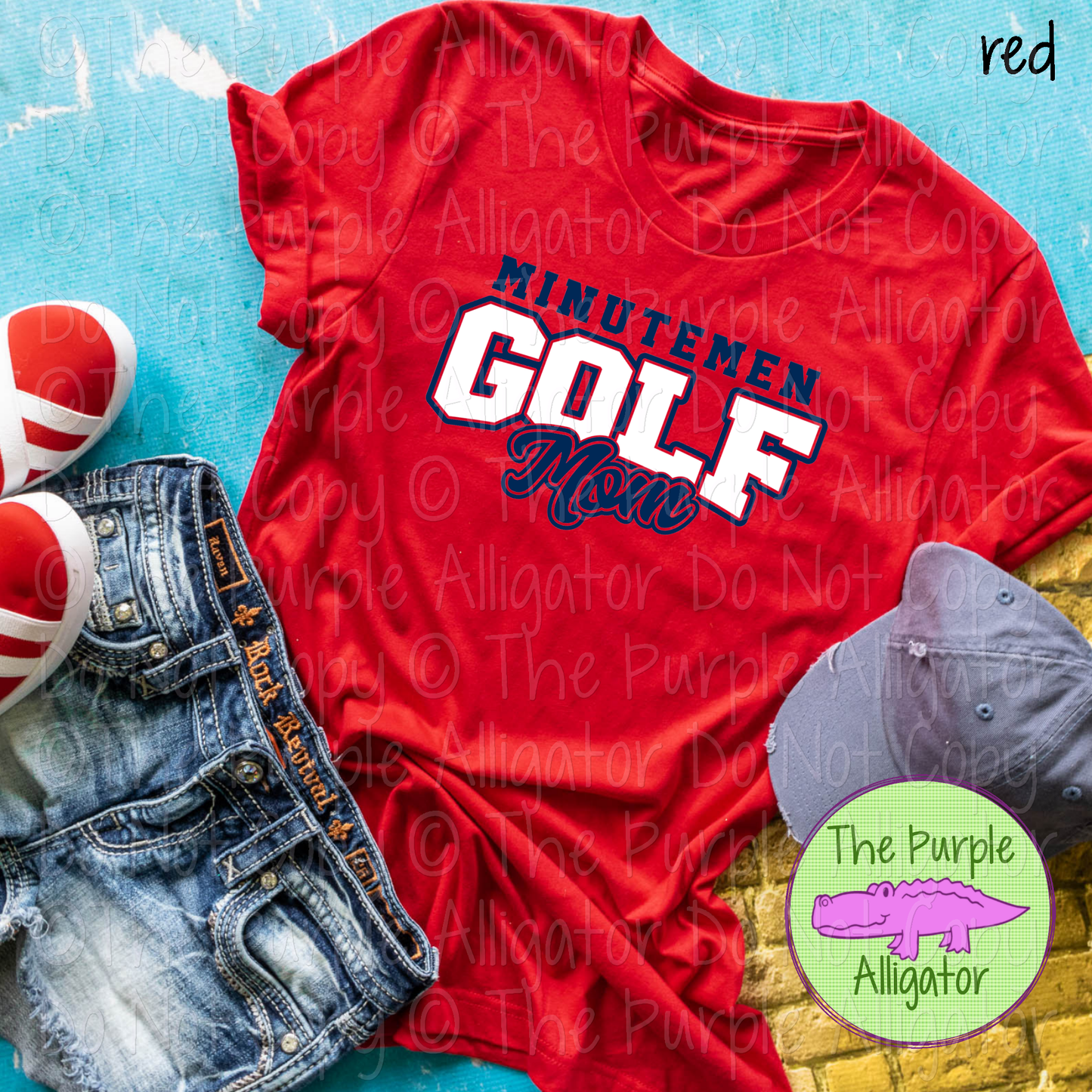 Minutemen Golf Mom SC11 Mascot School Spirit Wear Team Gear - CHOOSE YOUR DESIGN COLORS - 0525 (d2f TPA)