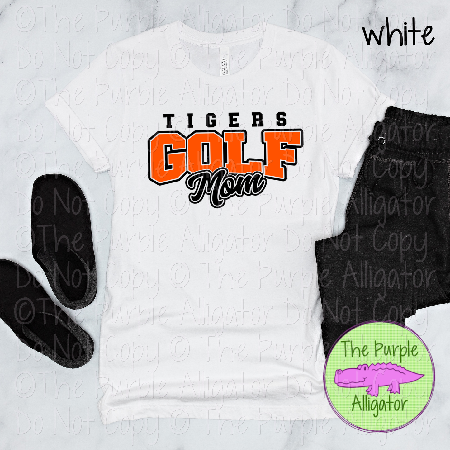 Tigers Golf Mom SC11 Mascot School Spirit Wear Team Gear - CHOOSE YOUR DESIGN COLORS - 0525 (d2f TPA)