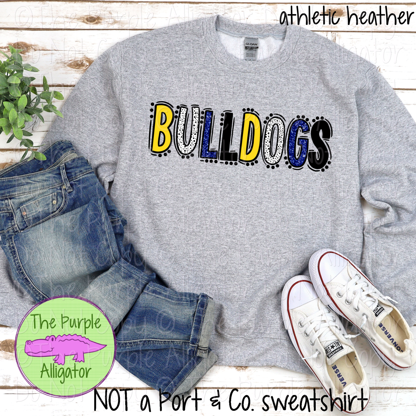Bulldogs Go Team Dots - Choose Your School's Colors - Mascot School Spirit 0225 (d2f TPA)