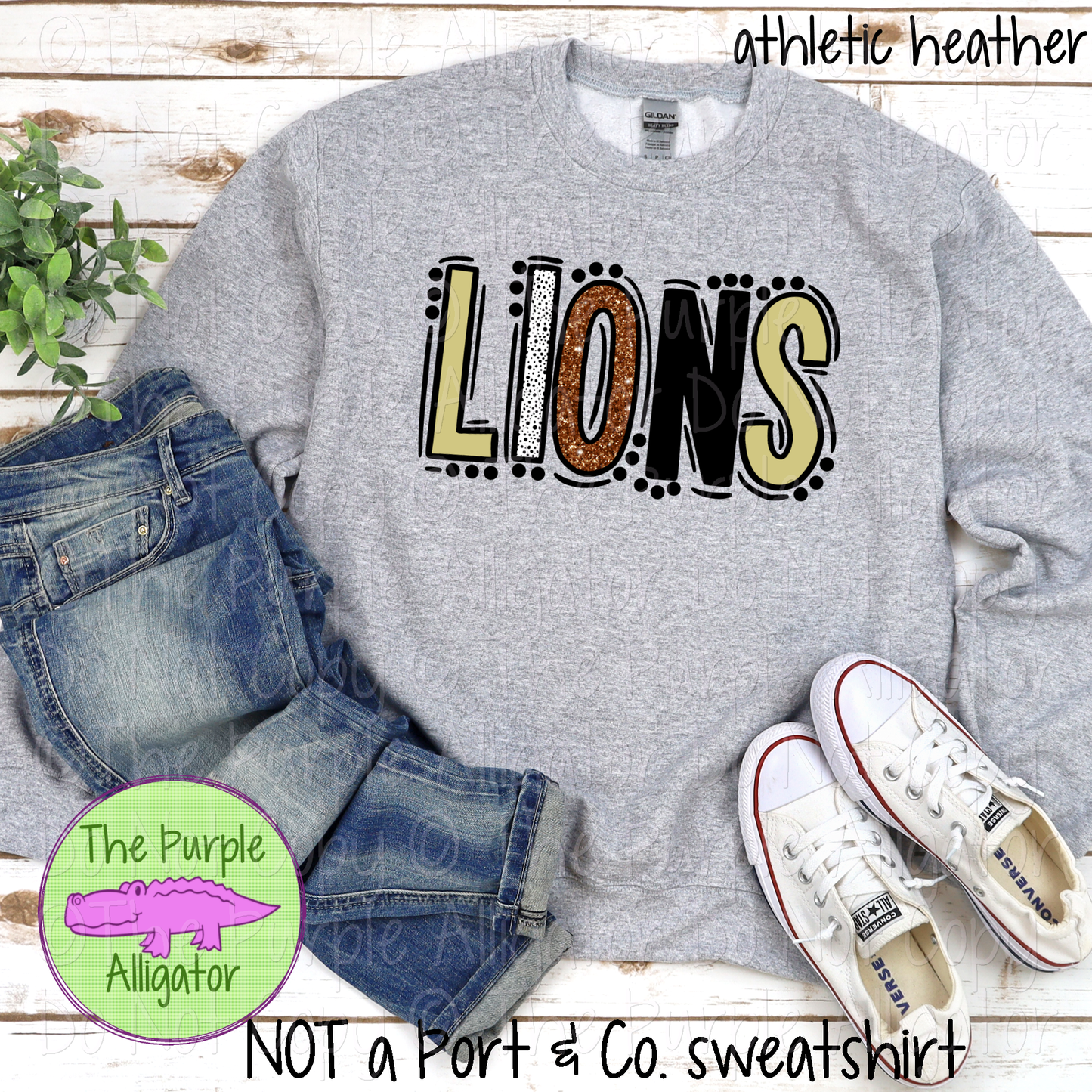 Lions Go Team Dots Mascot School Spirit 0225 (d2f TPA)