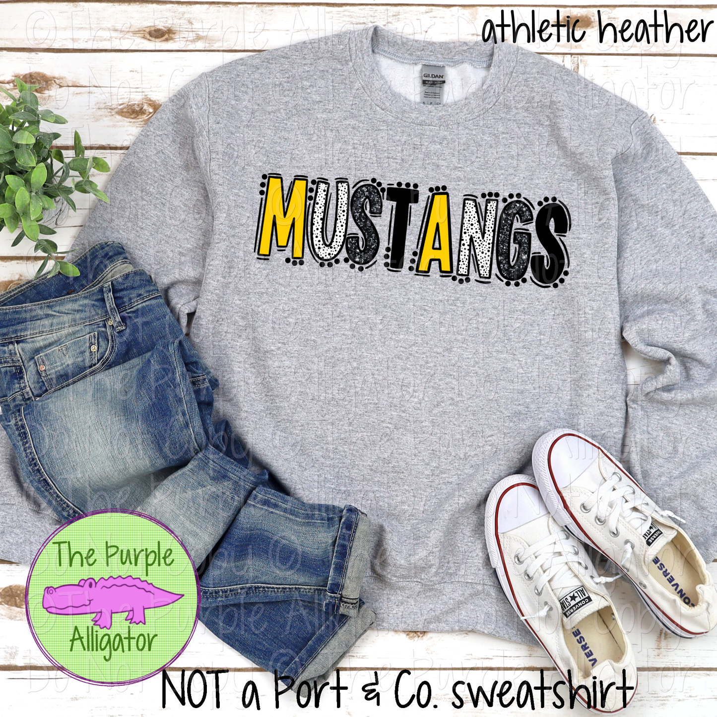 Mustangs Go Team Dots Mascot School Spirit 0225 (d2f TPA)