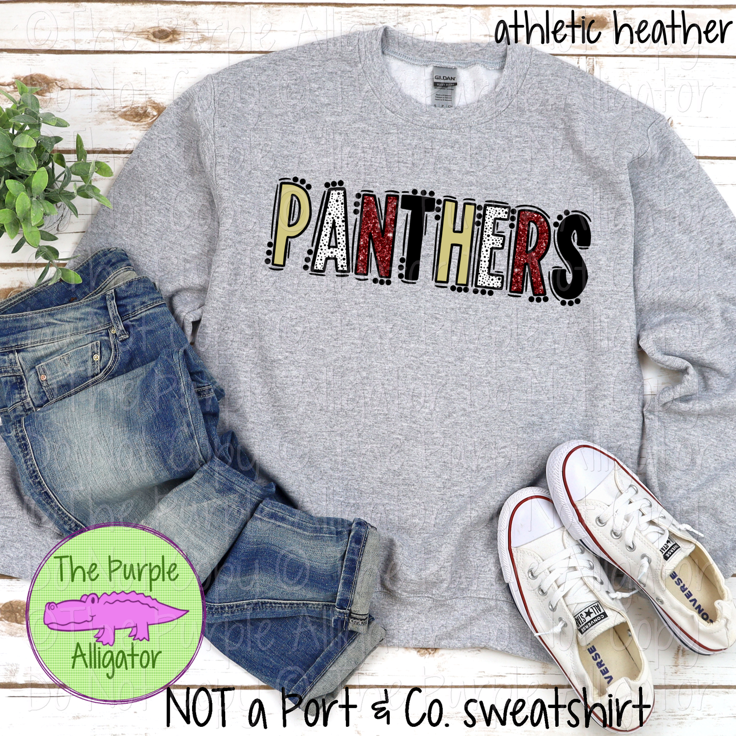 Panthers Go Team Dots - Choose Your School's Colors - Mascot School Spirit 0225 (d2f TPA)