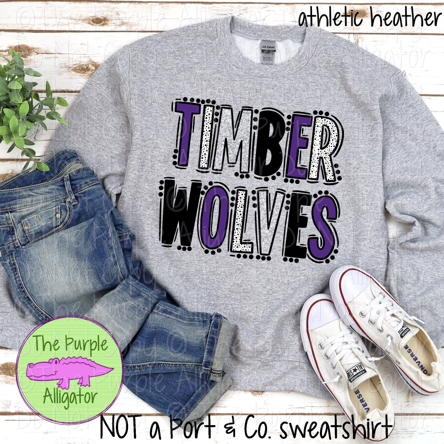 Timberwolves Go Team Dots Mascot School Spirit 0225 (d2f TPA)