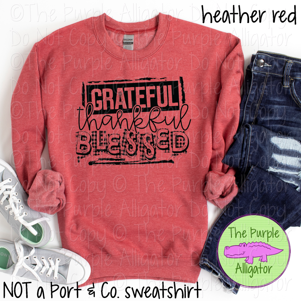 Grateful Thankful Blessed Plaid Thanksgiving Gratitude Graphic Tee 0920 HMD